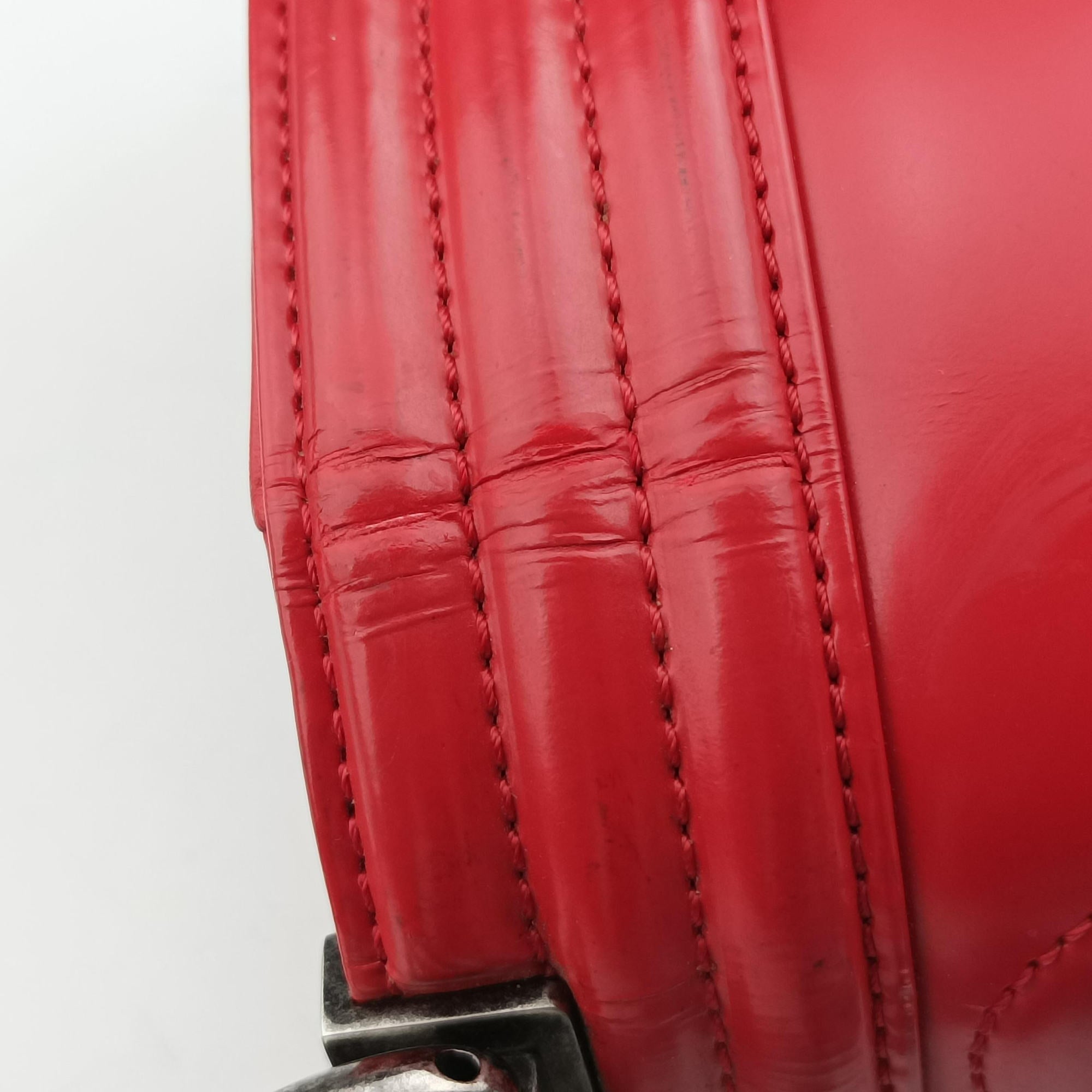 Pre-owned Chanel BOY CHANEL Red Leather A67086 shoulderbag | stylenewstar
