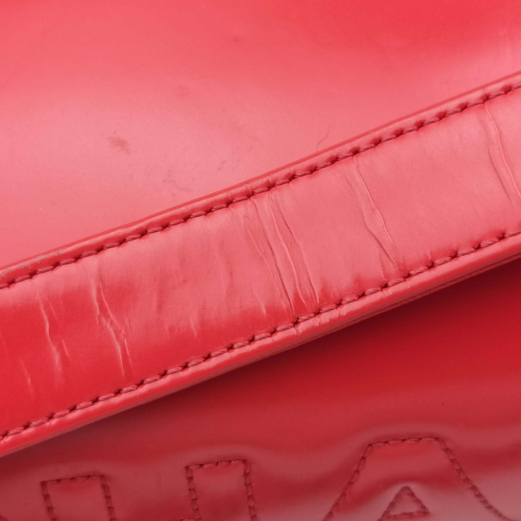Pre-owned Chanel BOY CHANEL Red Leather A67086 shoulderbag | stylenewstar