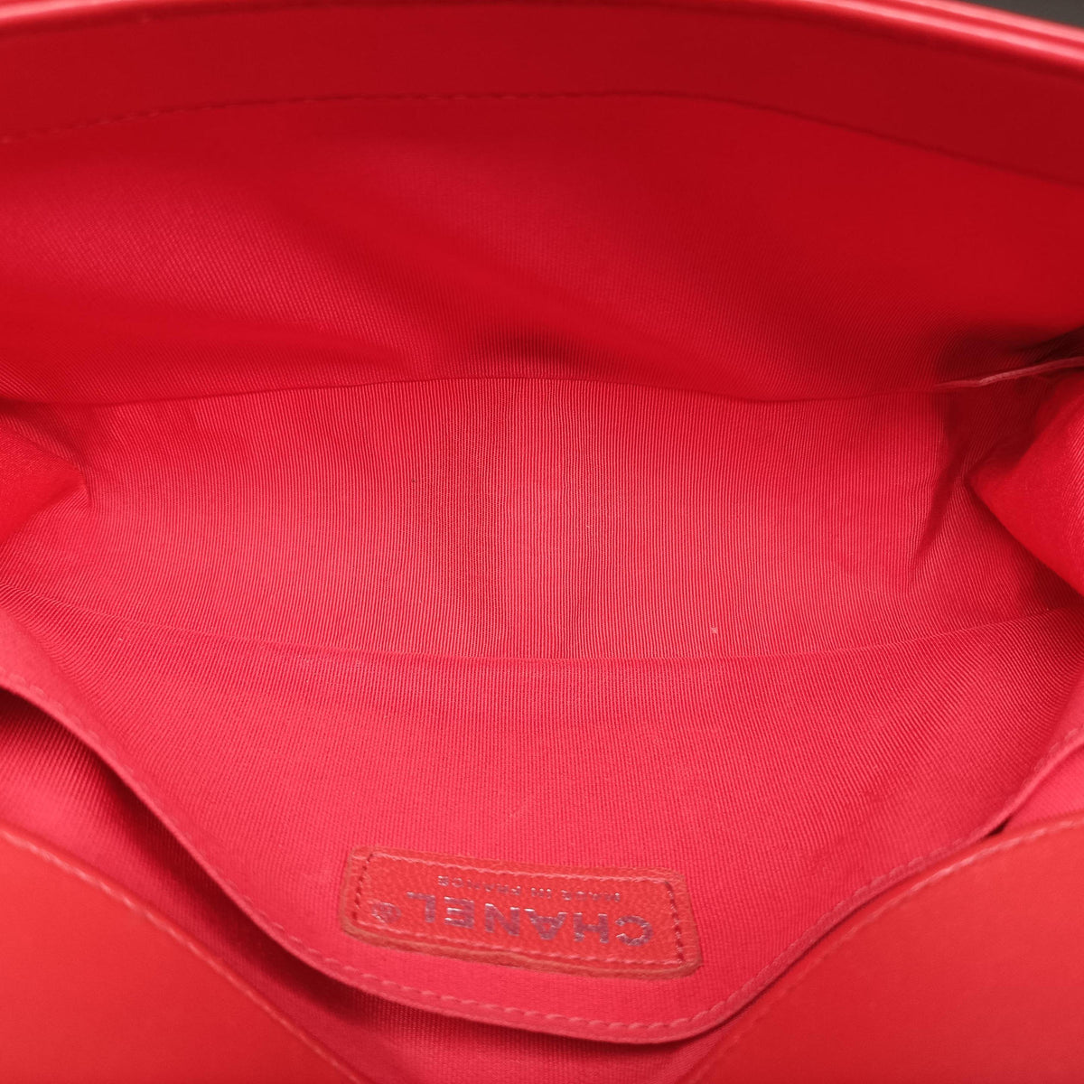 Pre-owned Chanel BOY CHANEL Red Leather A67086 shoulderbag | stylenewstar