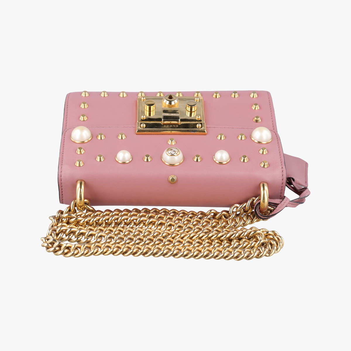 Pre-owned Gucci Padlock Pink Leather 432182 shoulderbag | stylenewstar