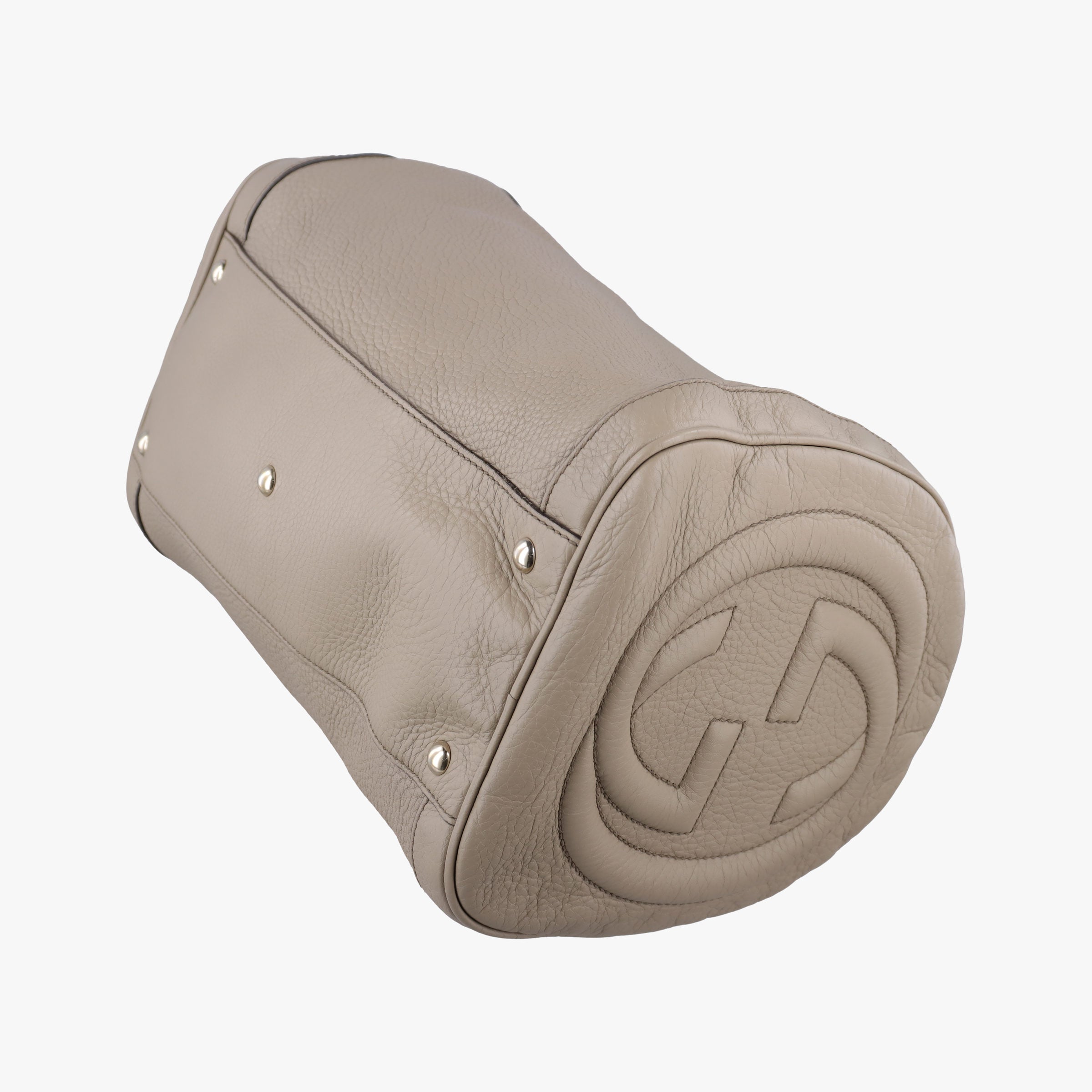 Pre-owned Gucci Soho Cerarus Grey Leather 282302 handbag | stylenewstar