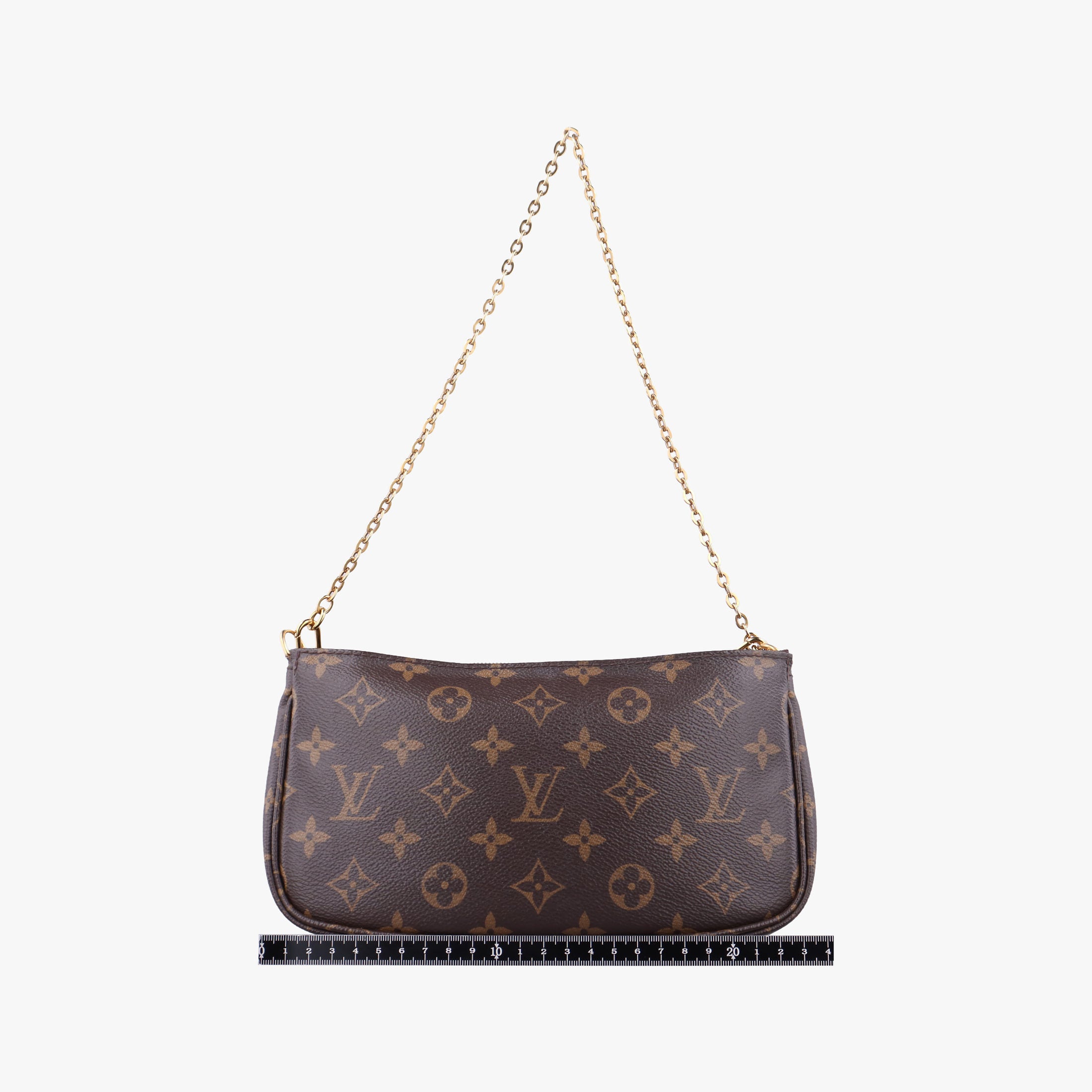 Pre-owned Louis Vuitton Multi Pochette Accessoir brown×khaki Monogram Canvas M44813 shoulderbag | stylenewstar