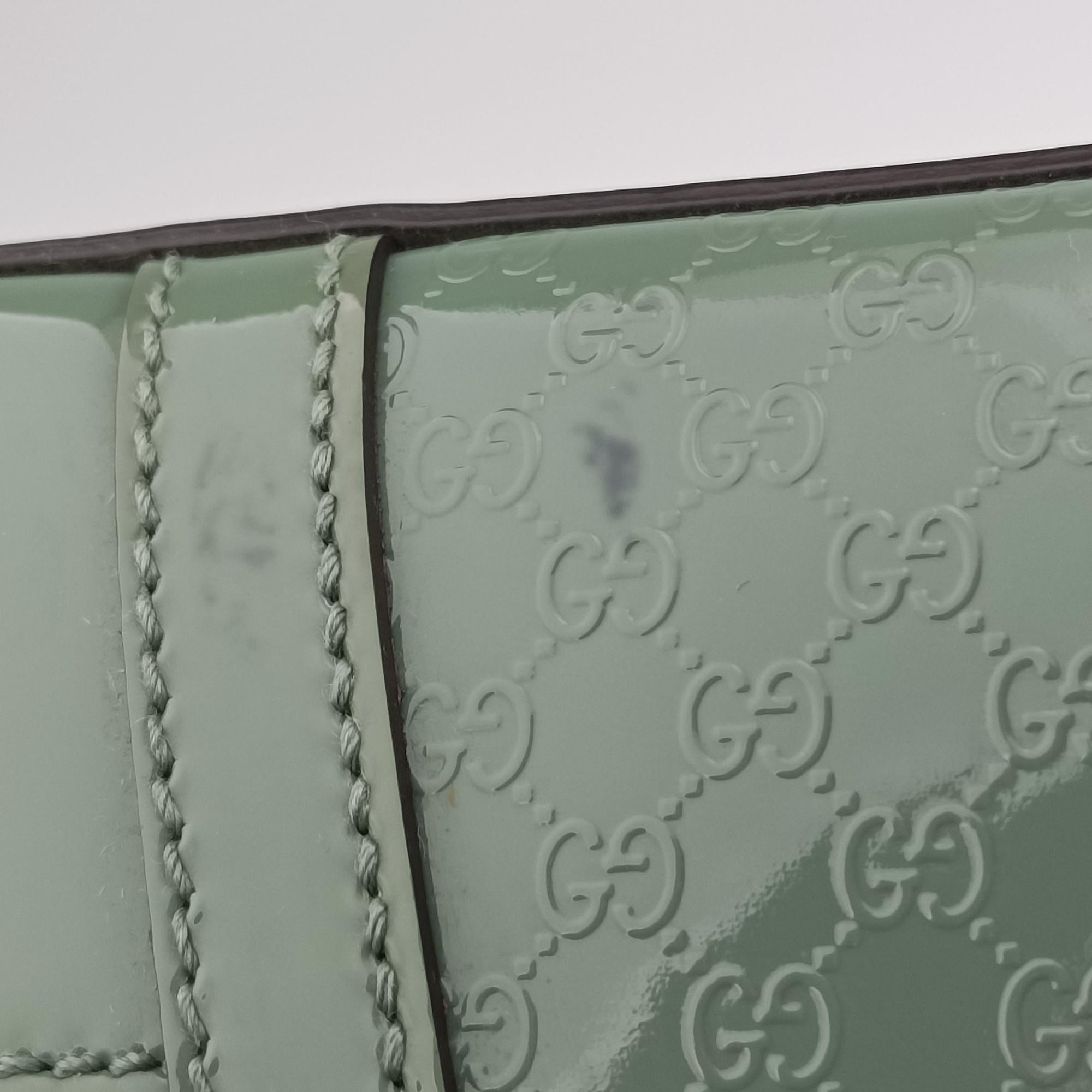 Microguccissima Green Patent Leather 309614 H015439592マイクログッチシマ グリーン パテント 309614 H015439592