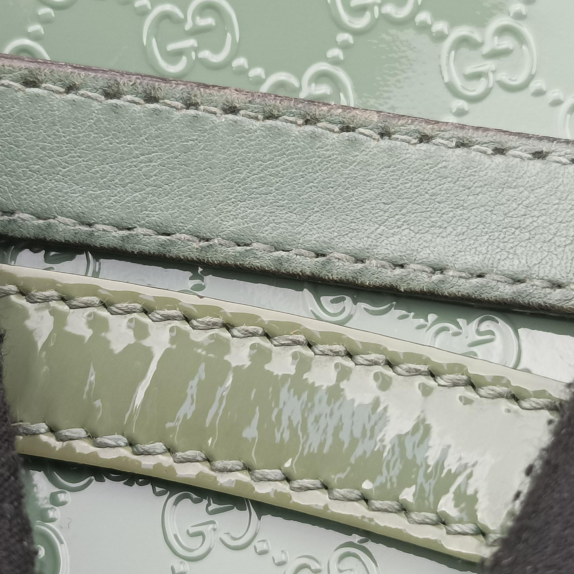 Microguccissima Green Patent Leather 309614 H015439592マイクログッチシマ グリーン パテント 309614 H015439592