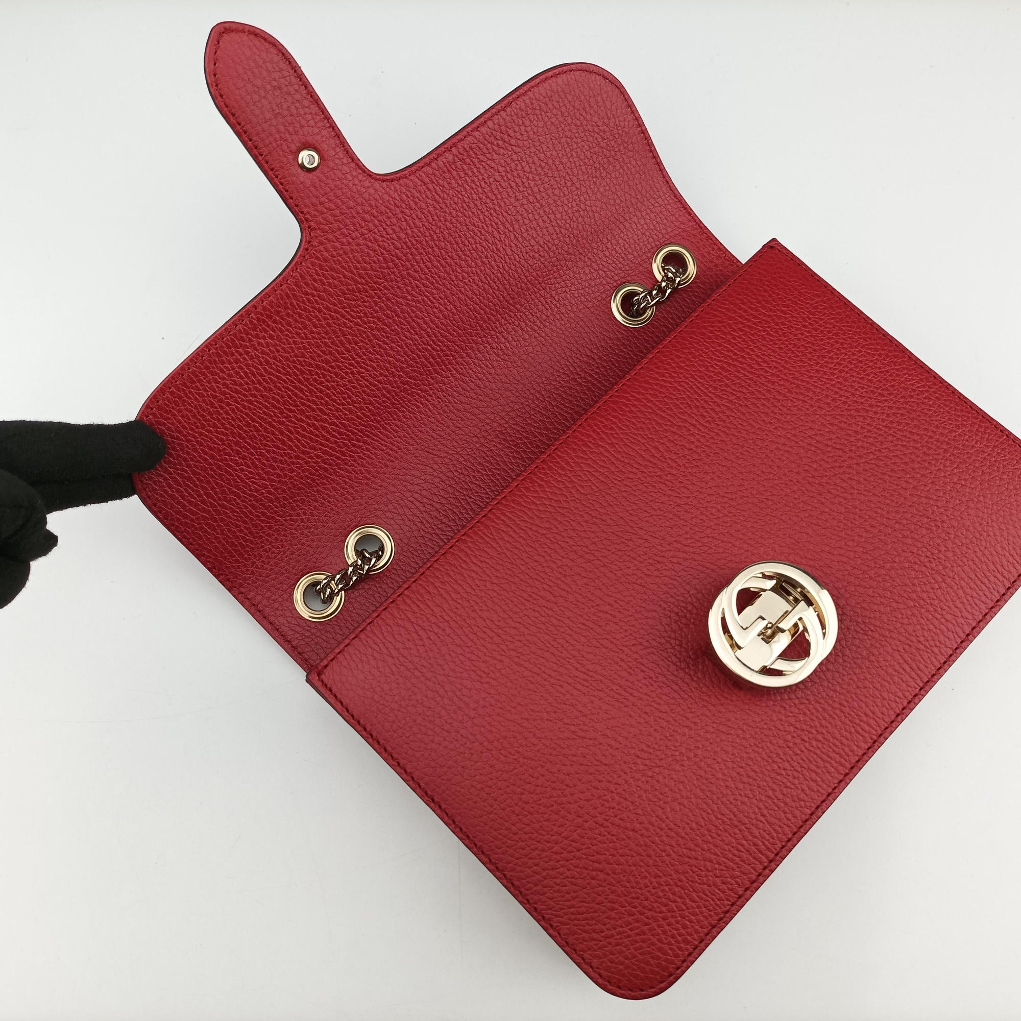 Interlocking G Red Leather 510303 A039897858インターロッキングG レッド レザー 510303 A039897858