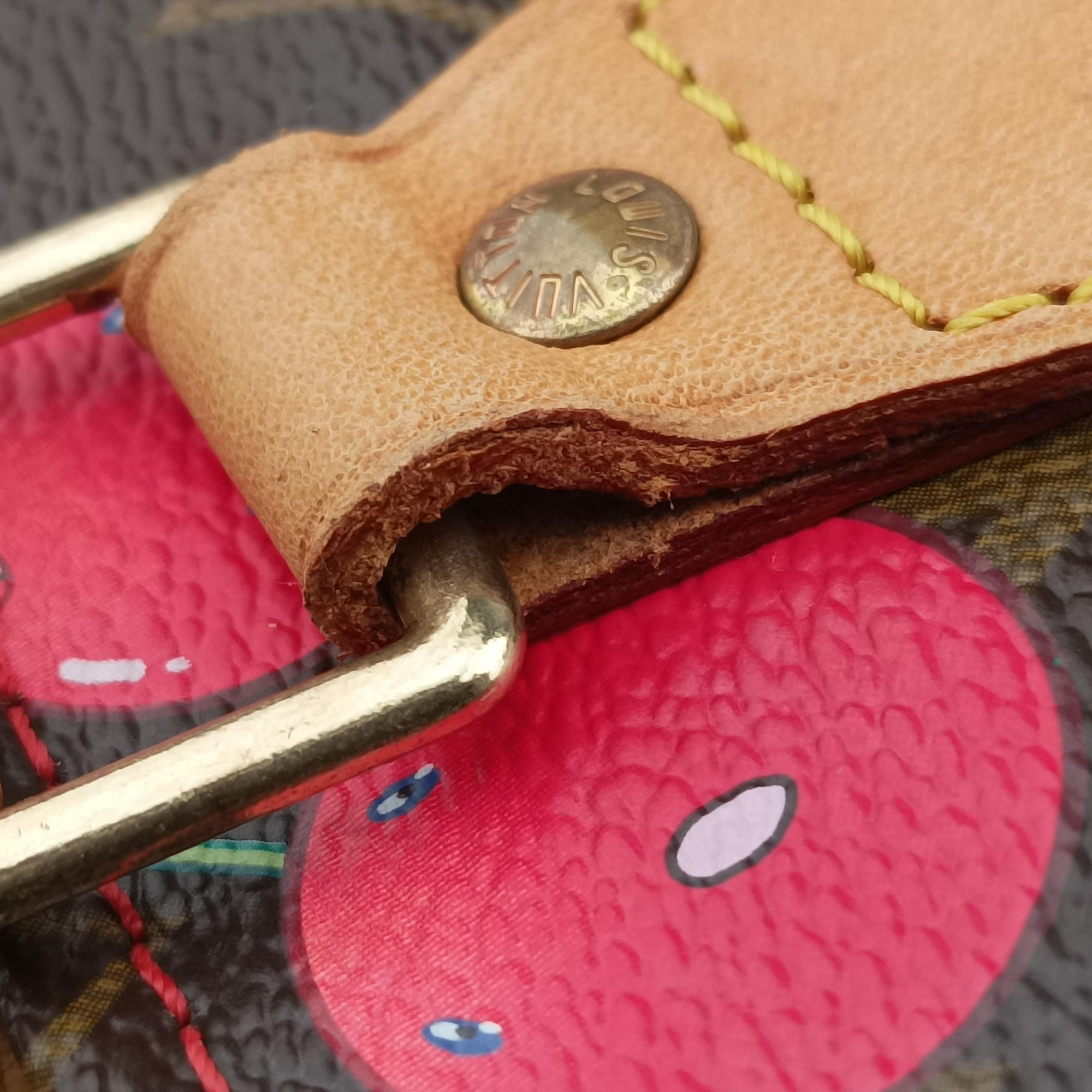 Pre-owned Louis Vuitton Cherry Sac Plat Brown×Cherry Print Monogram Canvas M95010 handbag | stylenewstar
