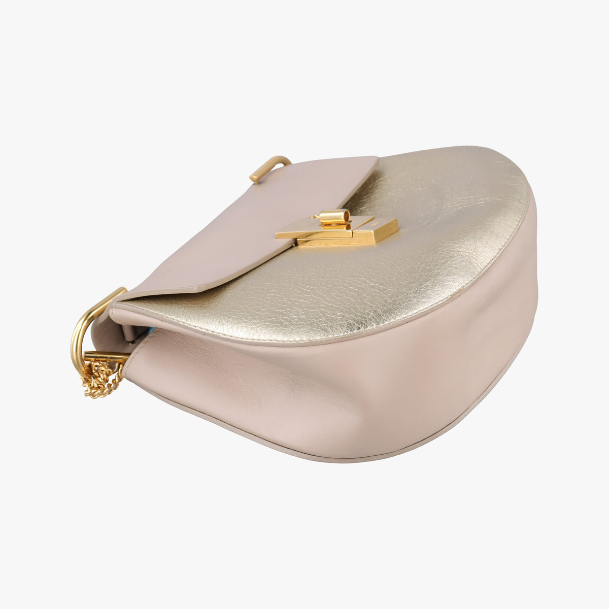 Pre-owned Chloe DREW Pink×Gold Leather shoulderbag | stylenewstar