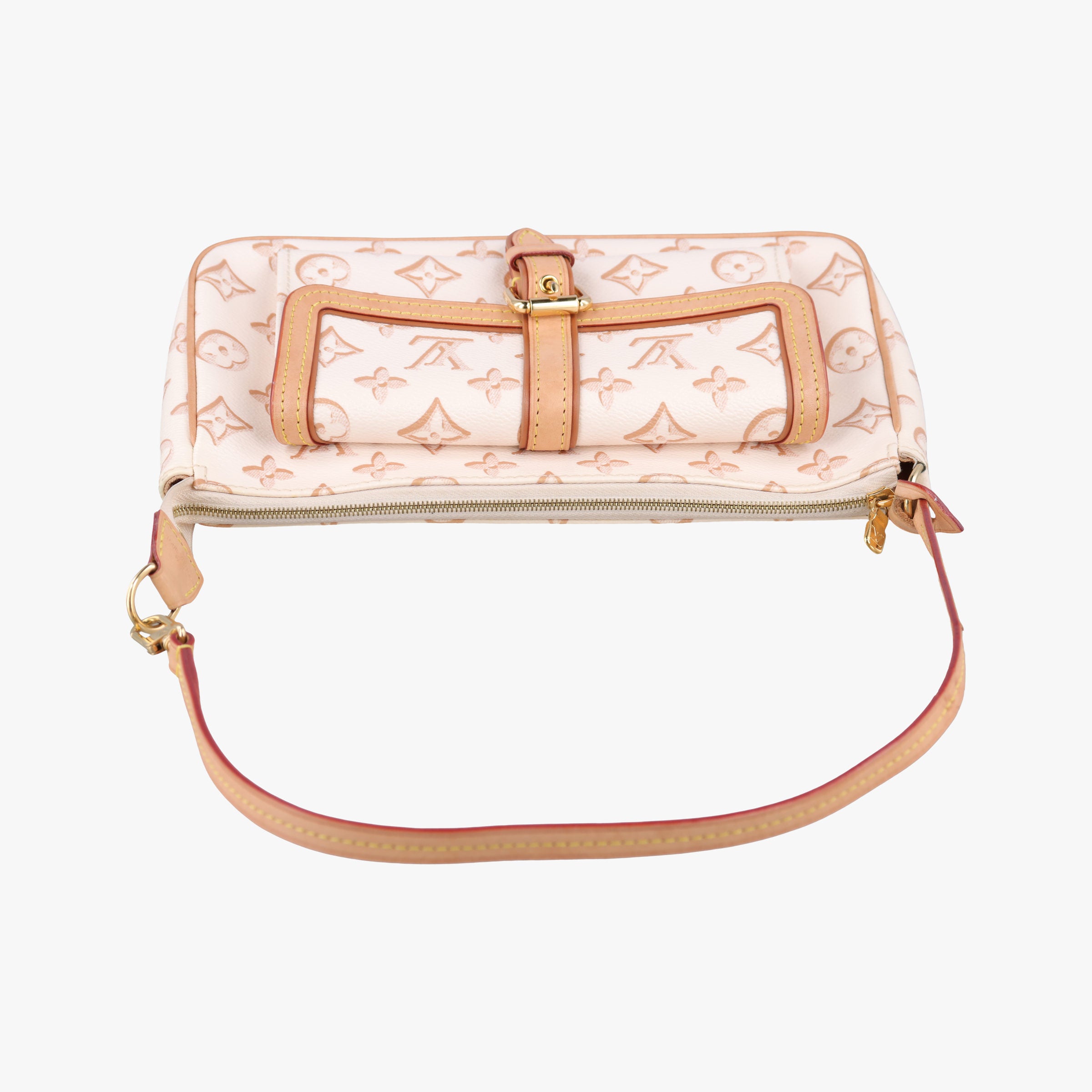 Maxi Pochette Accessoires Ivory x Brown PVC-coated canvas M20920 IC Chipマキシ ポシェット アクセソワール アイボリーxブラウン PVCコーティングキャンバス M20920 ICチップ