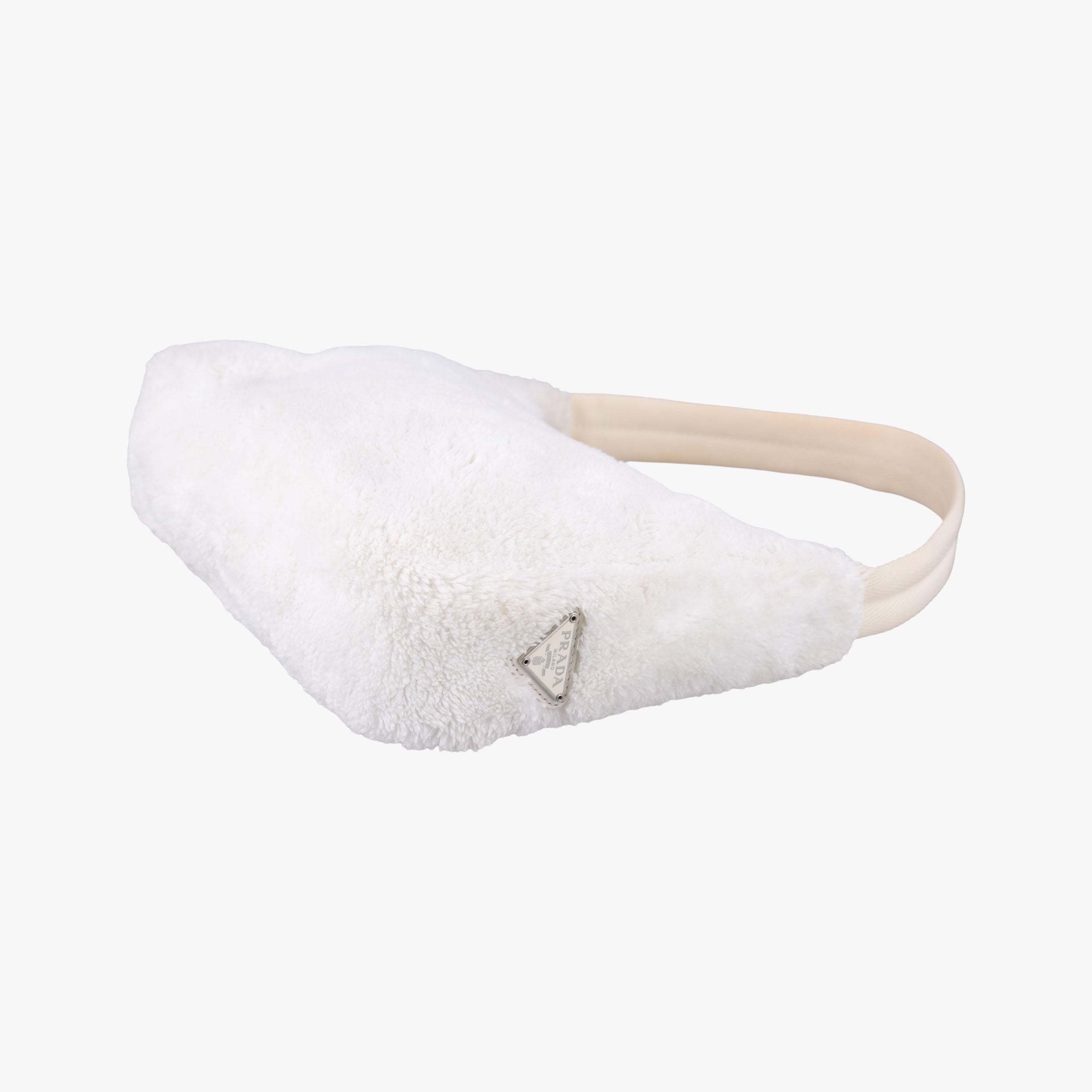 Pre-owned Prada Re-Edition2000 White Terry cloth 1NE515 handbag | stylenewstar