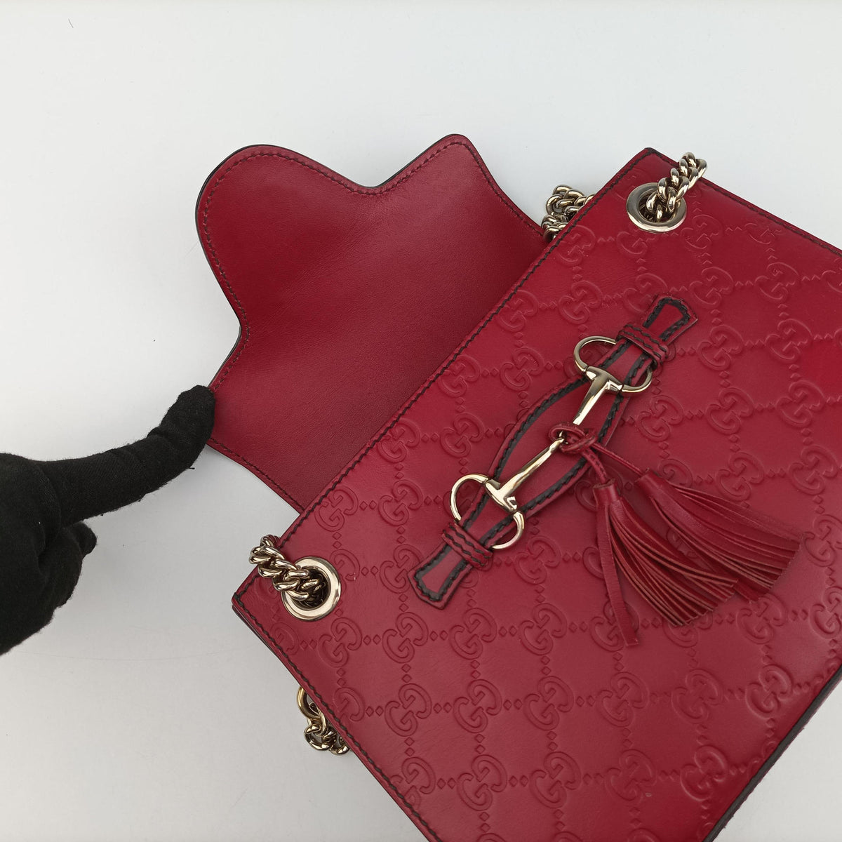 Emily Red Leather 369621 B019355698エミリー レッド レザー 369621 B019355698