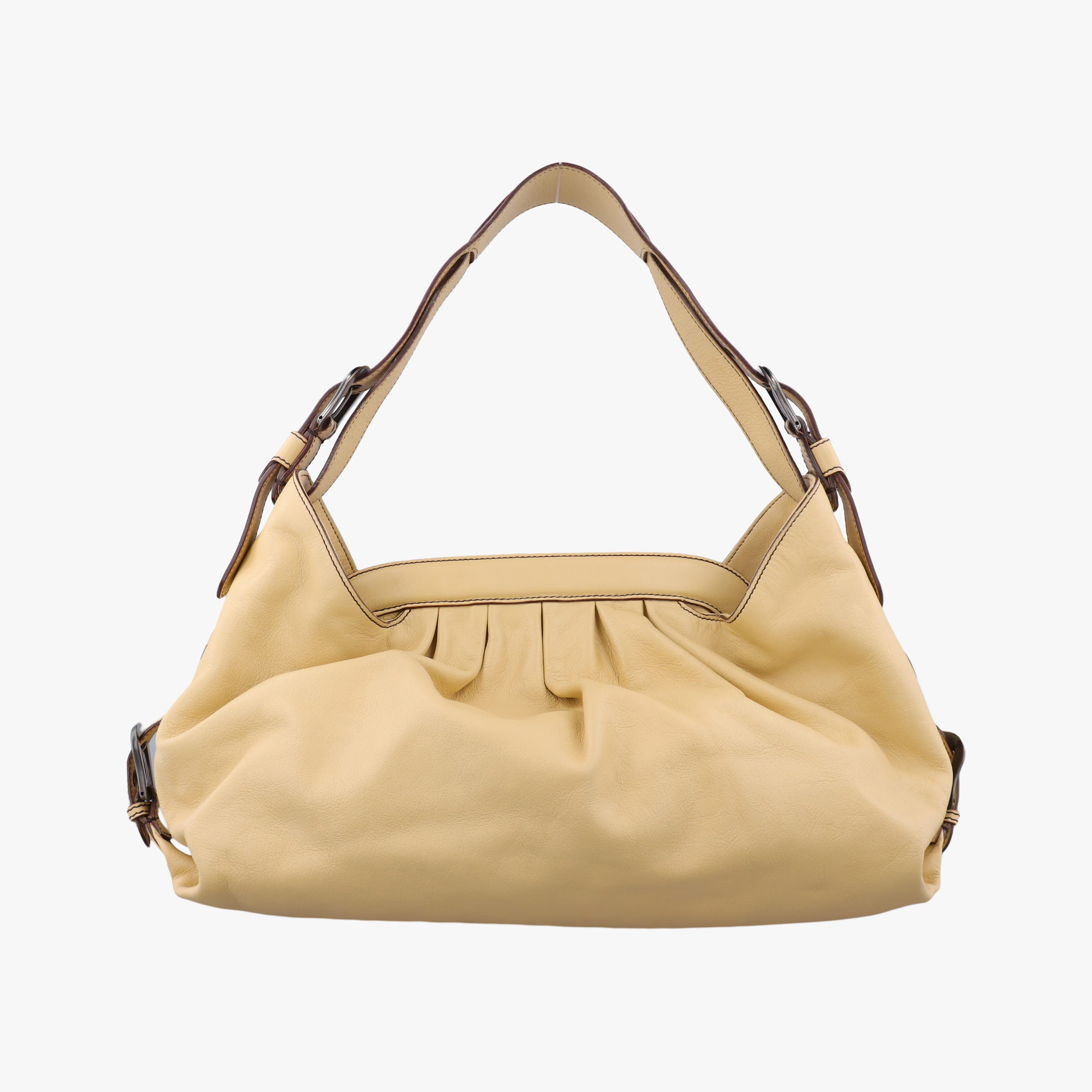 Pre-owned Fendi Toile de Cuir Yellow Leather 8BR579 handbag | stylenewstar