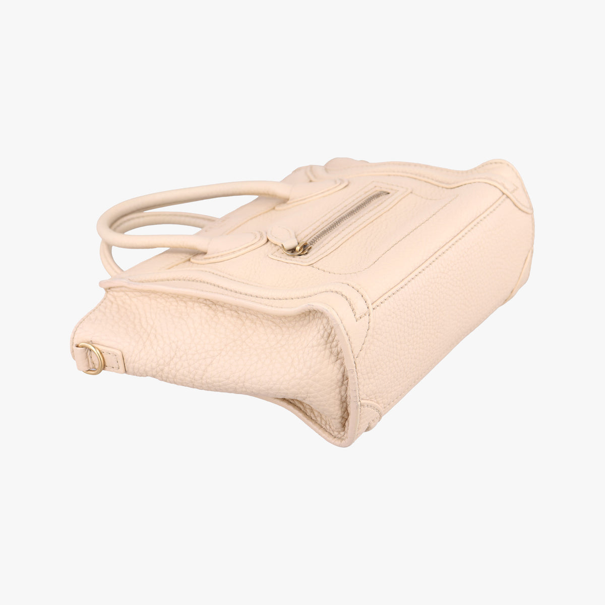 Pre-owned Celine luggage nano shopper Beige Leather handbag | stylenewstar