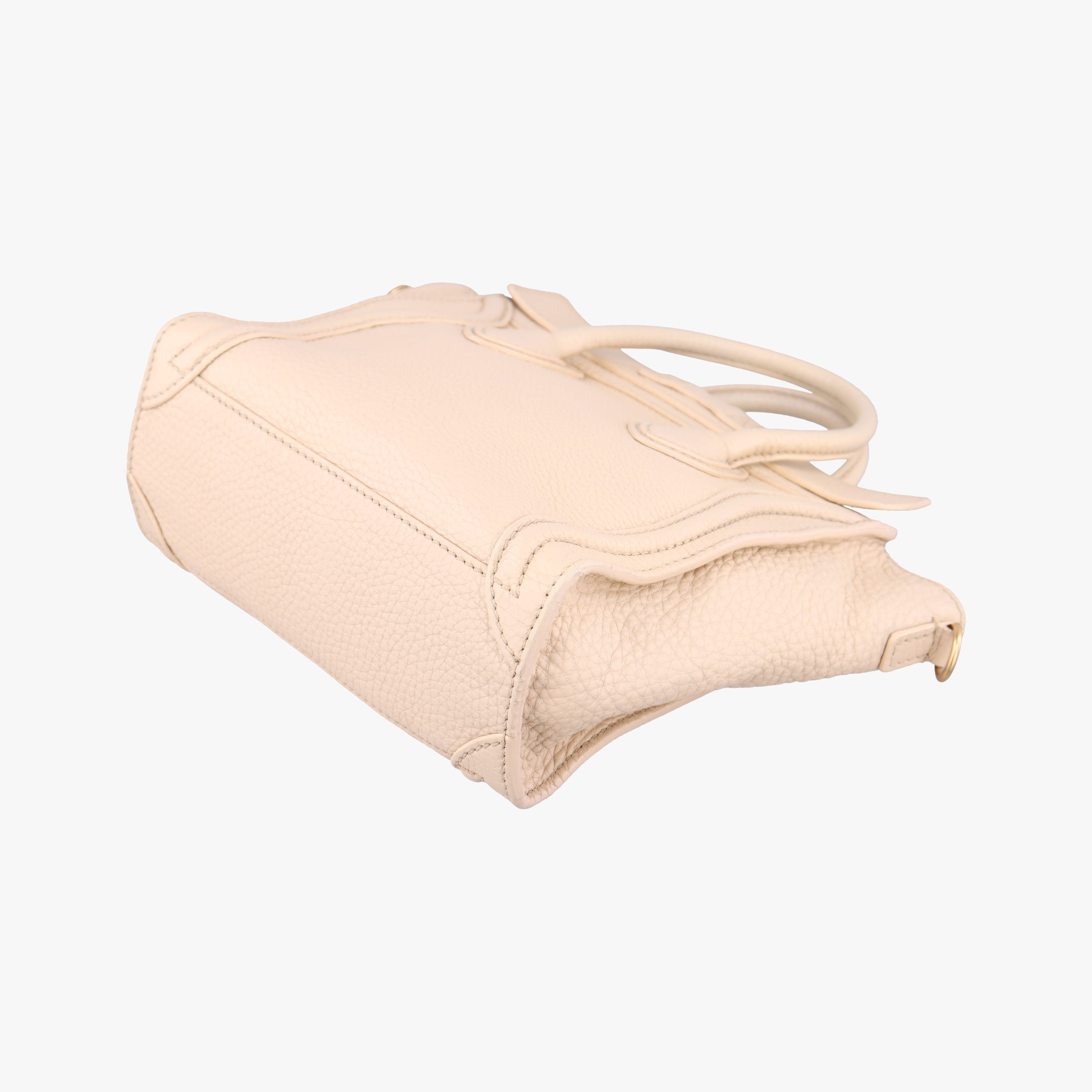 Pre-owned Celine luggage nano shopper Beige Leather handbag | stylenewstar