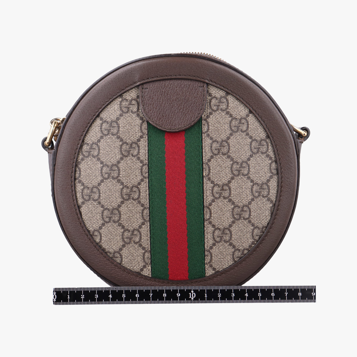 Pre-owned Gucci Ophidia Brown×beige×multi PVC coated canvas×Leather 550618 shoulderbag | stylenewstar