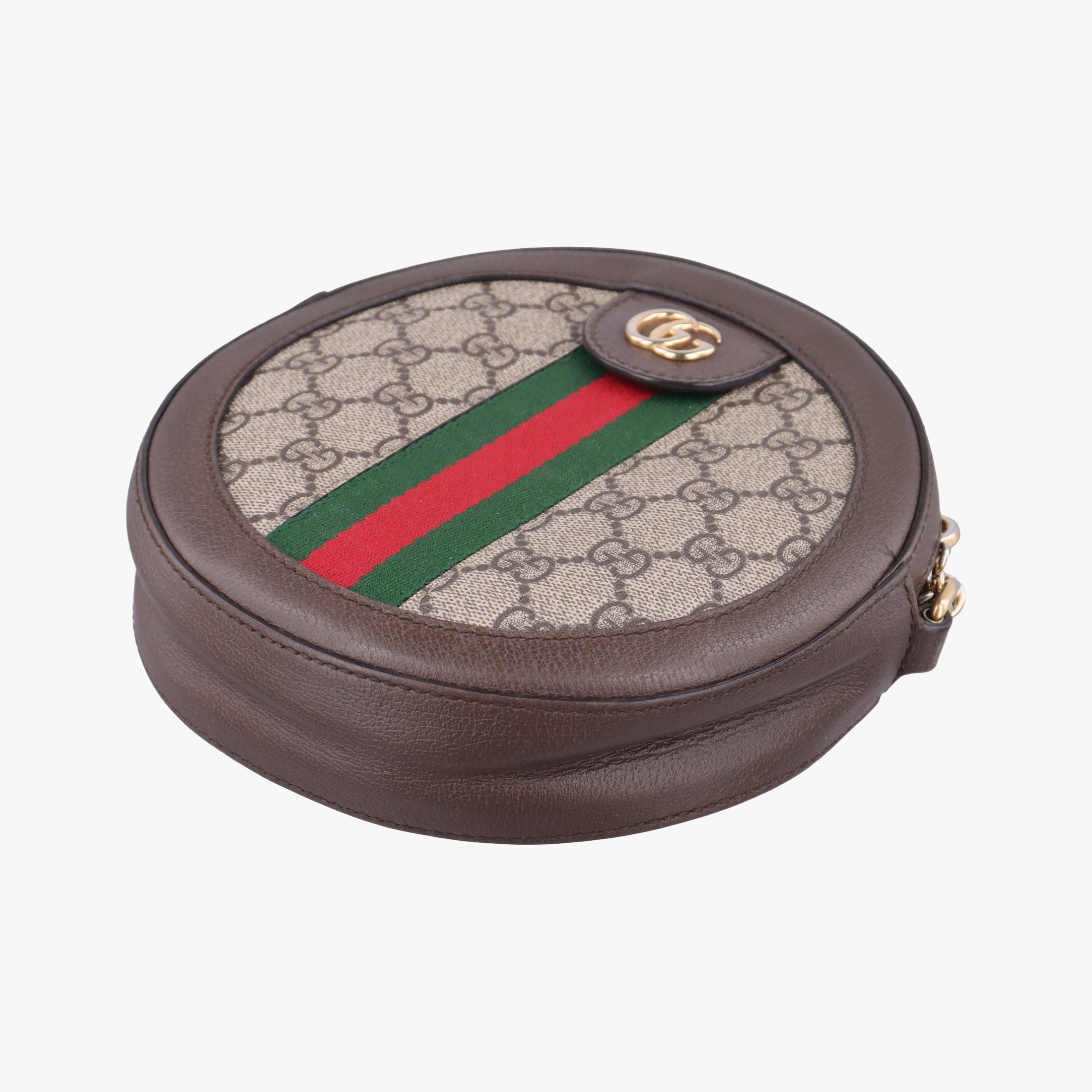 Pre-owned Gucci Ophidia Brown×beige×multi PVC coated canvas×Leather 550618 shoulderbag | stylenewstar