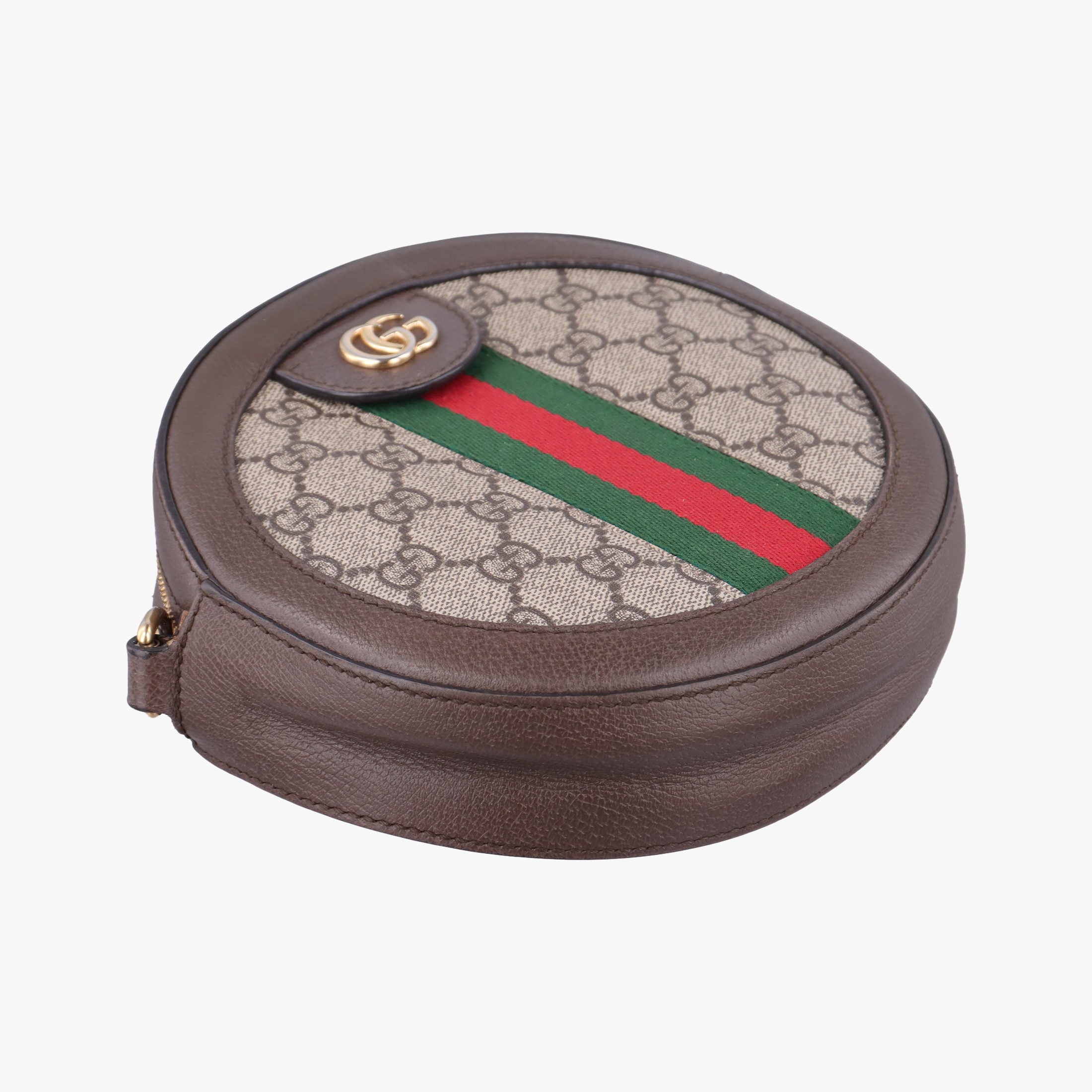 Pre-owned Gucci Ophidia Brown×beige×multi PVC coated canvas×Leather 550618 shoulderbag | stylenewstar
