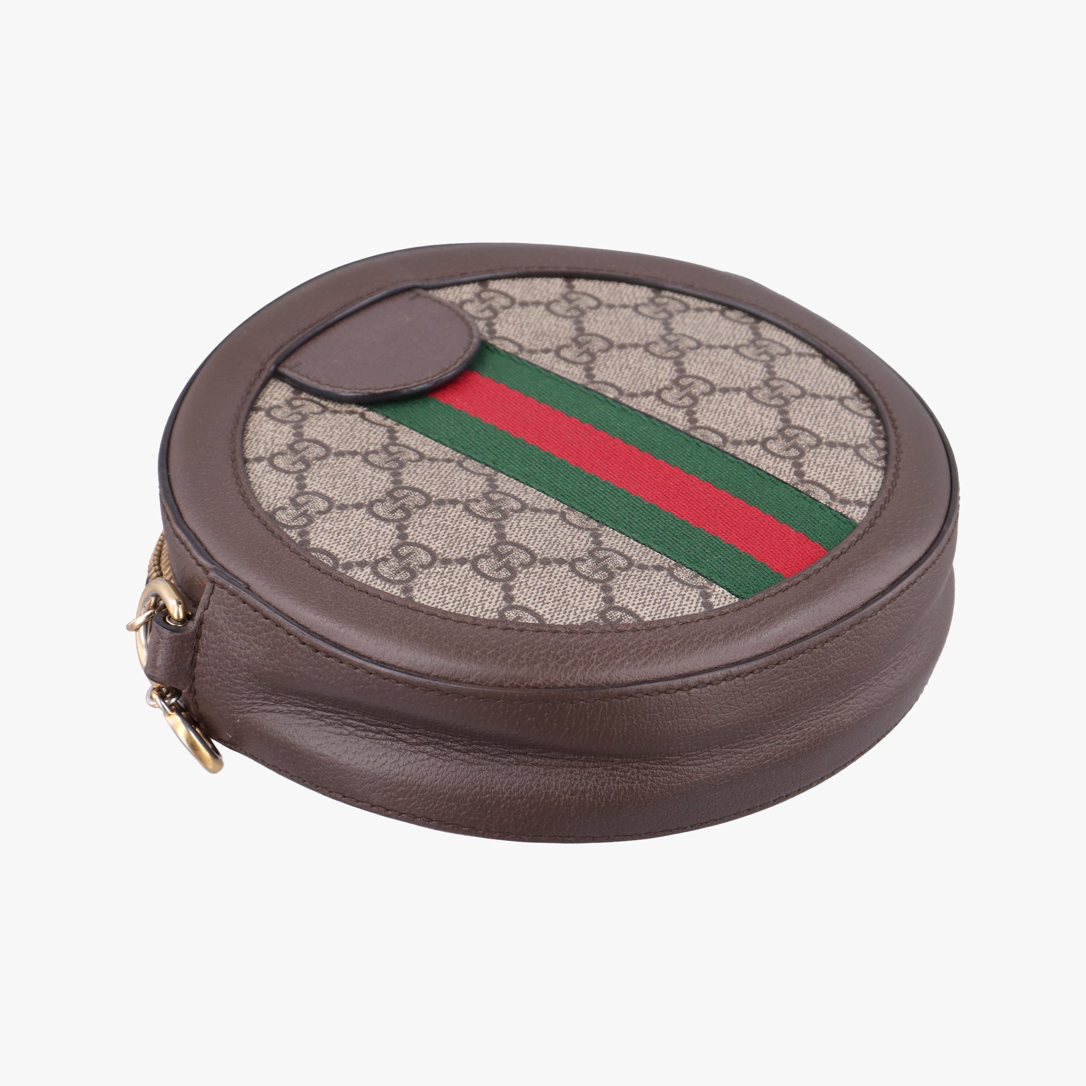 Pre-owned Gucci Ophidia Brown×beige×multi PVC coated canvas×Leather 550618 shoulderbag | stylenewstar