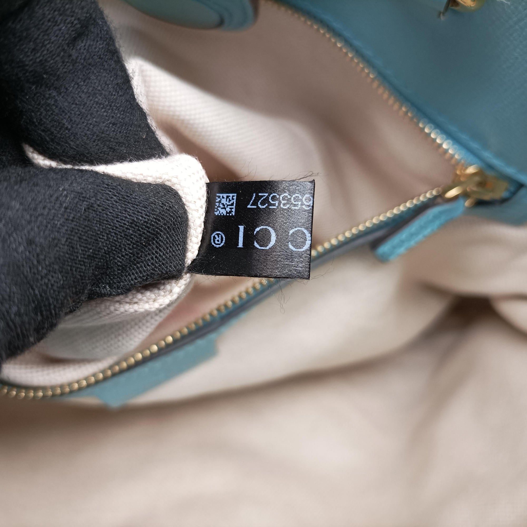 Pre-owned Gucci HORSEBIT 1955 Blue Leather × Straw 621144 shoulderbag | stylenewstar