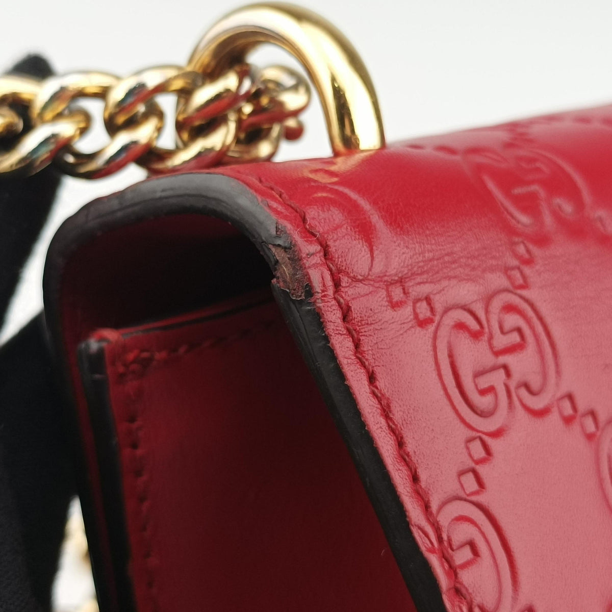 Padlock Red Leather 409487 D019780442パドロック レッド レザー 409487 D019780442