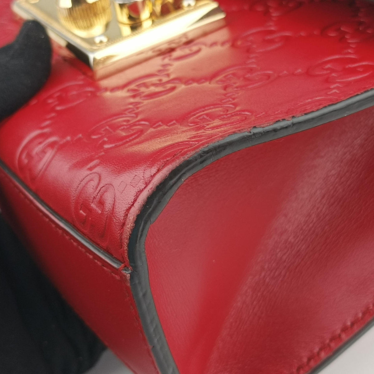 Padlock Red Leather 409487 D019780442パドロック レッド レザー 409487 D019780442