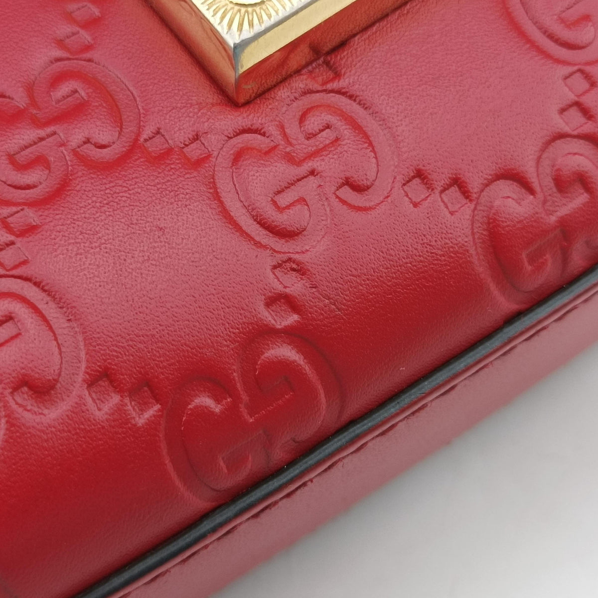 Padlock Red Leather 409487 D019780442パドロック レッド レザー 409487 D019780442