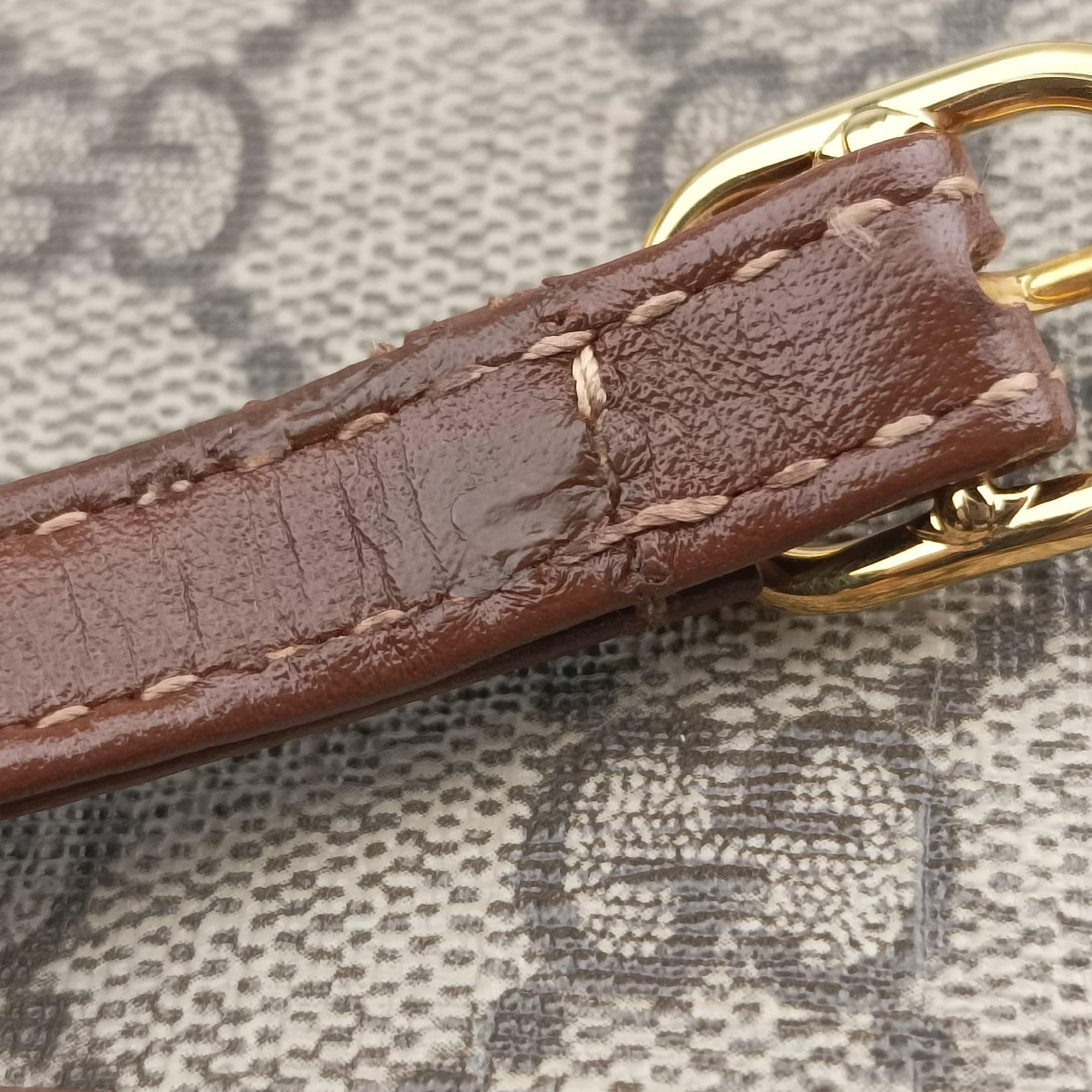 Jackie 1961 GG Supreme Brown PVC coated canvas×Leather 637092 G034082709ジャッキー 1961 GGスプリーム ブラウン PVCコーティングキャンバス×レザー 637092 G034082709