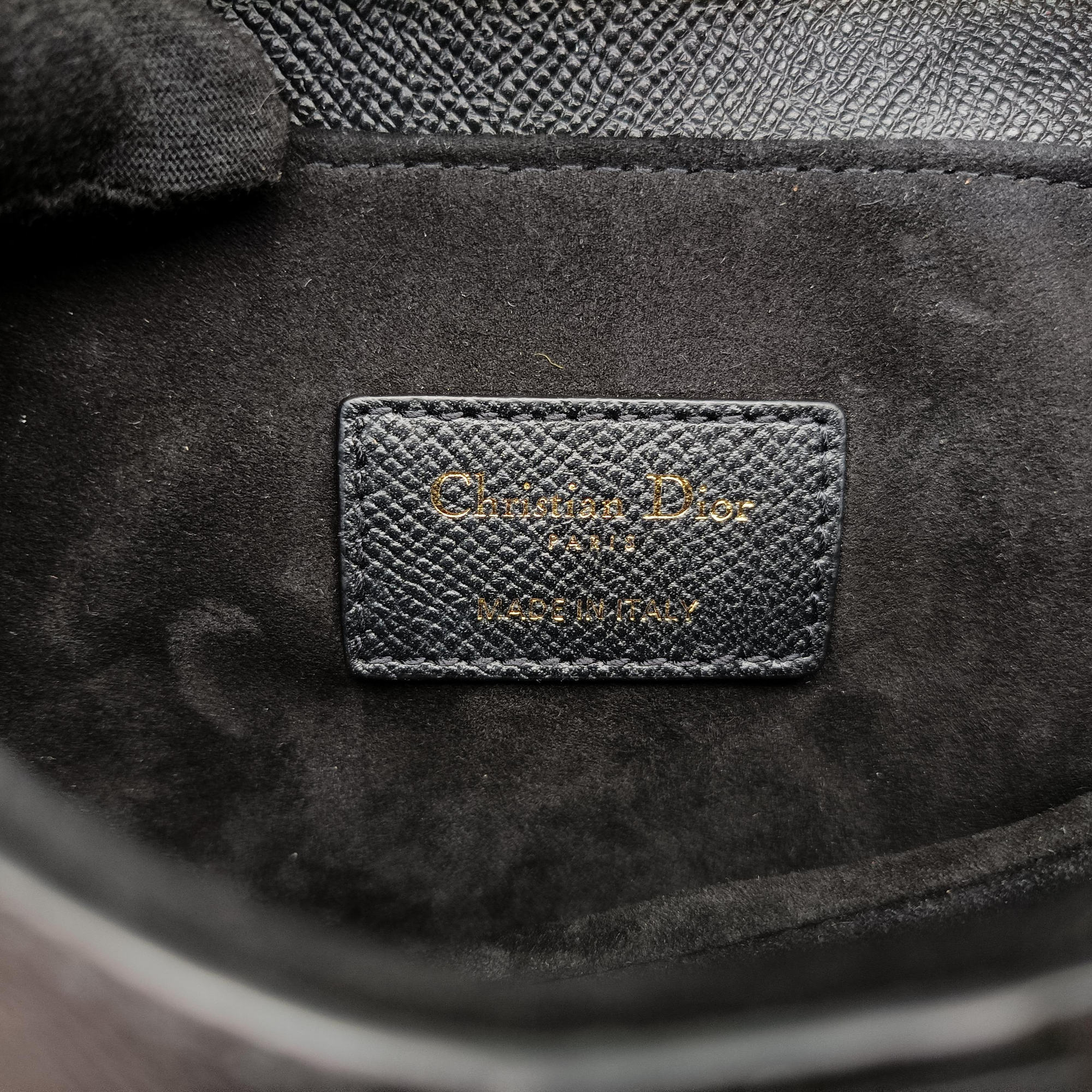 Vintage Christian Dior saddle Black leather shoulderbag | stylenewstar