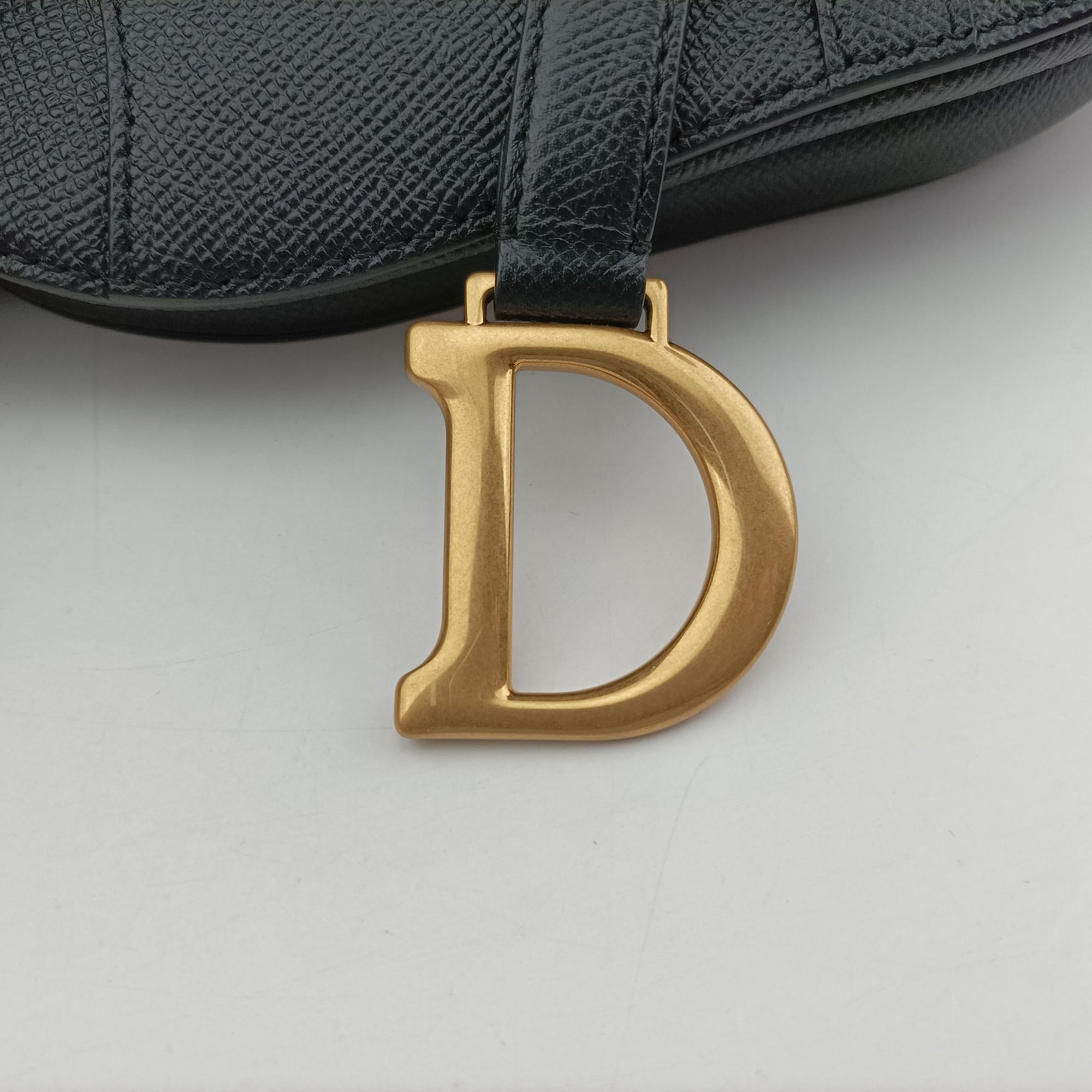 Vintage Christian Dior saddle Black leather shoulderbag | stylenewstar