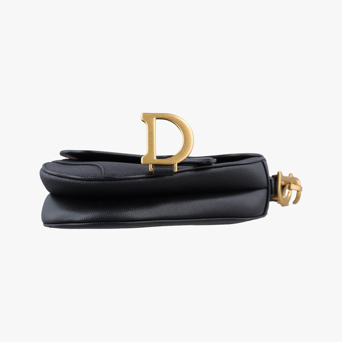 Vintage Christian Dior saddle Black leather shoulderbag | stylenewstar