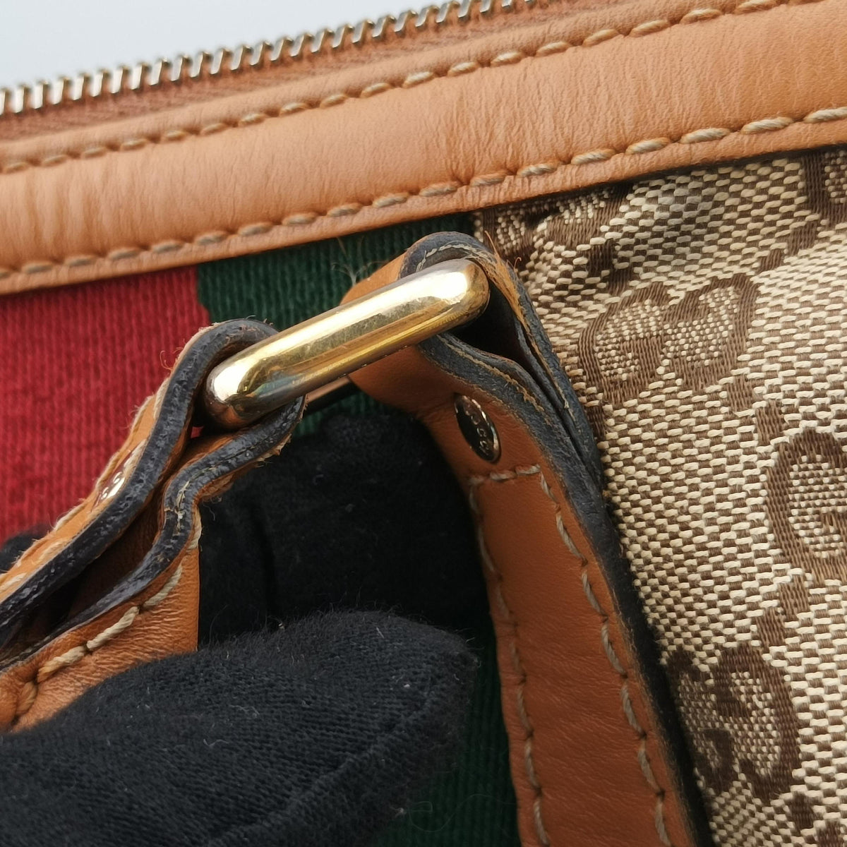 Secondhand Gucci Sherry Line Multicolour canvas×leather 247205 handbag | stylenewstar