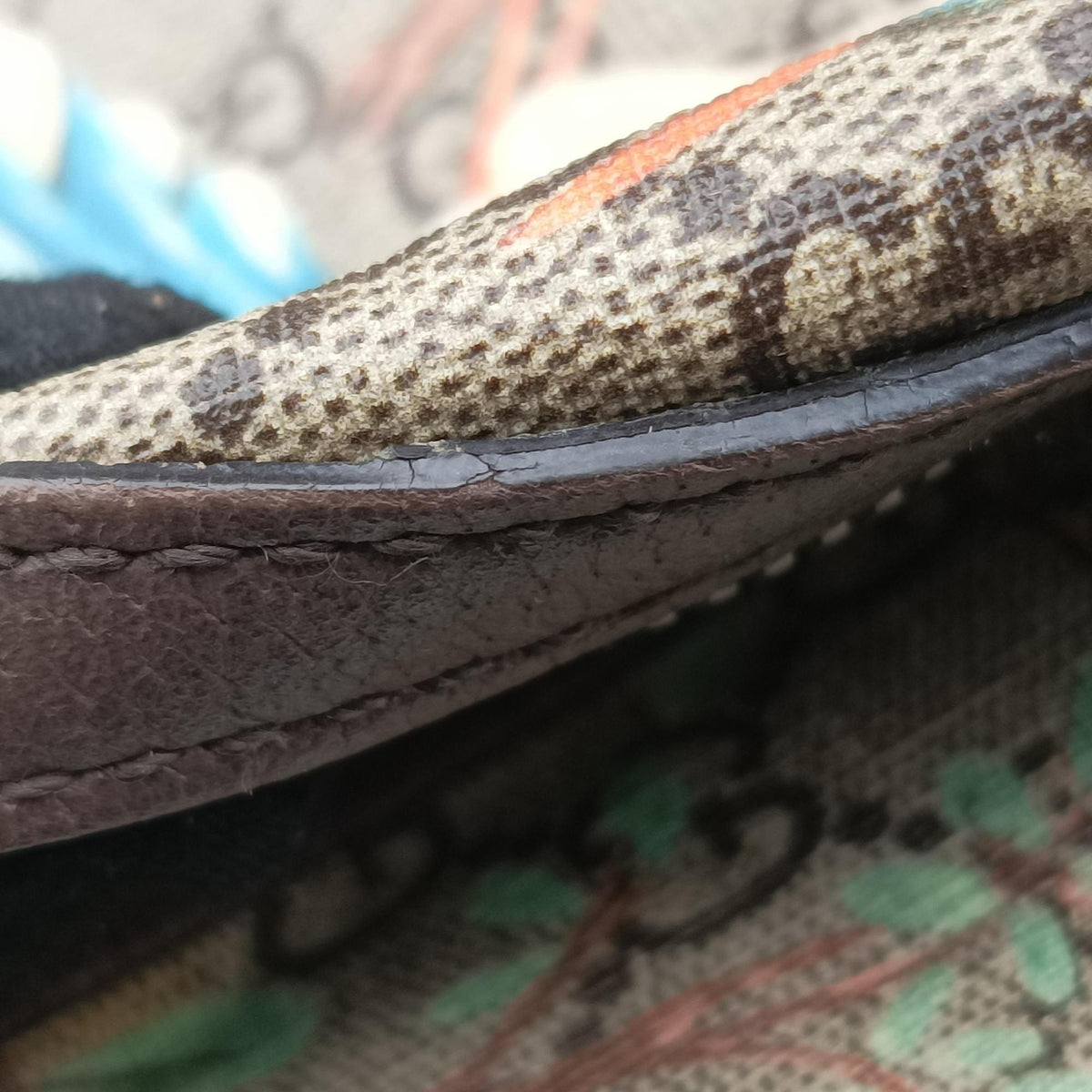 GG Supreme Bengal Brown×Multicolour PVC coated canvas×Leather 428027 H019493071GGスプリーム ベンガル ブラウン×マルチカラー PVCコーティングキャンバス×レザー 428027 H019493071