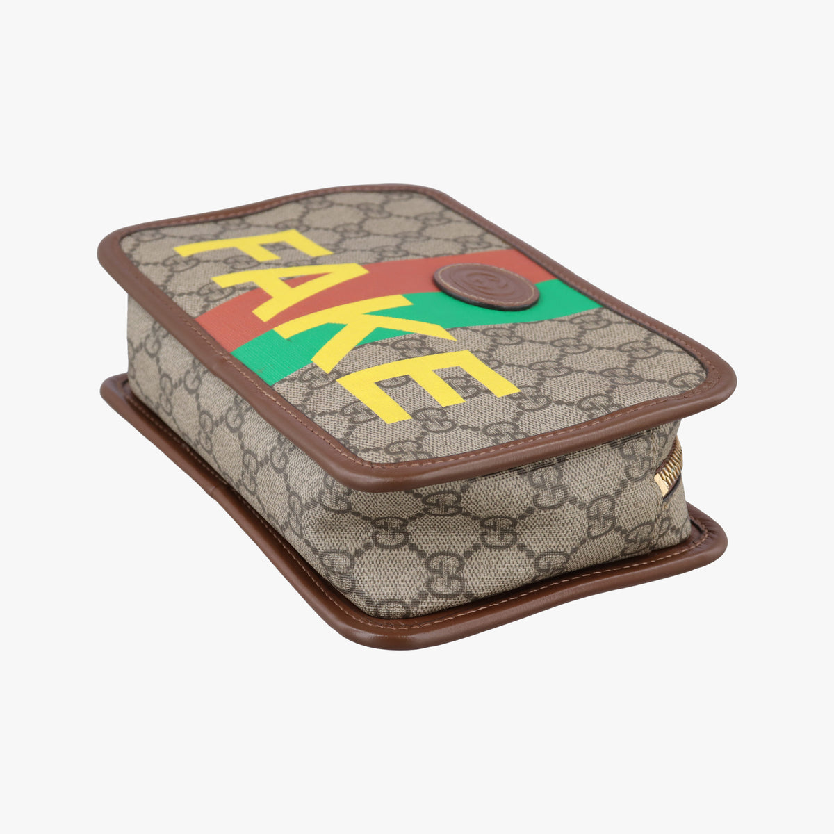 Vintage Gucci Fake/Not GG Supreme Brown PVC coated canvas 636243 clutchbag | stylenewstar