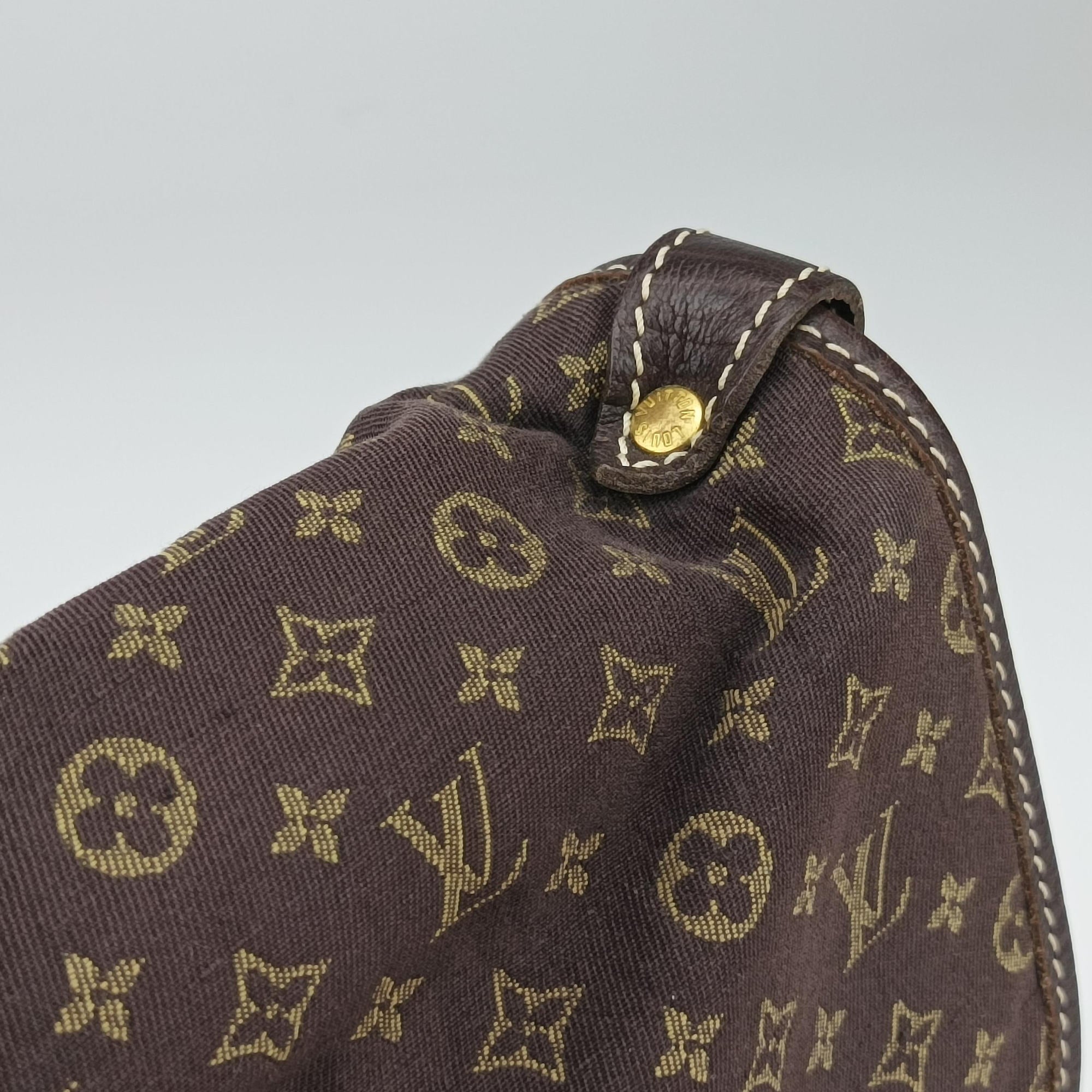 Monogram Mini Lin Saumur 30 Ebene Cotton × Linen × Leather M95227 MB0096モノグラム・ミニ・ラン ソミュール30 エベヌ コットン×リネン × レザー M95227 MB0096