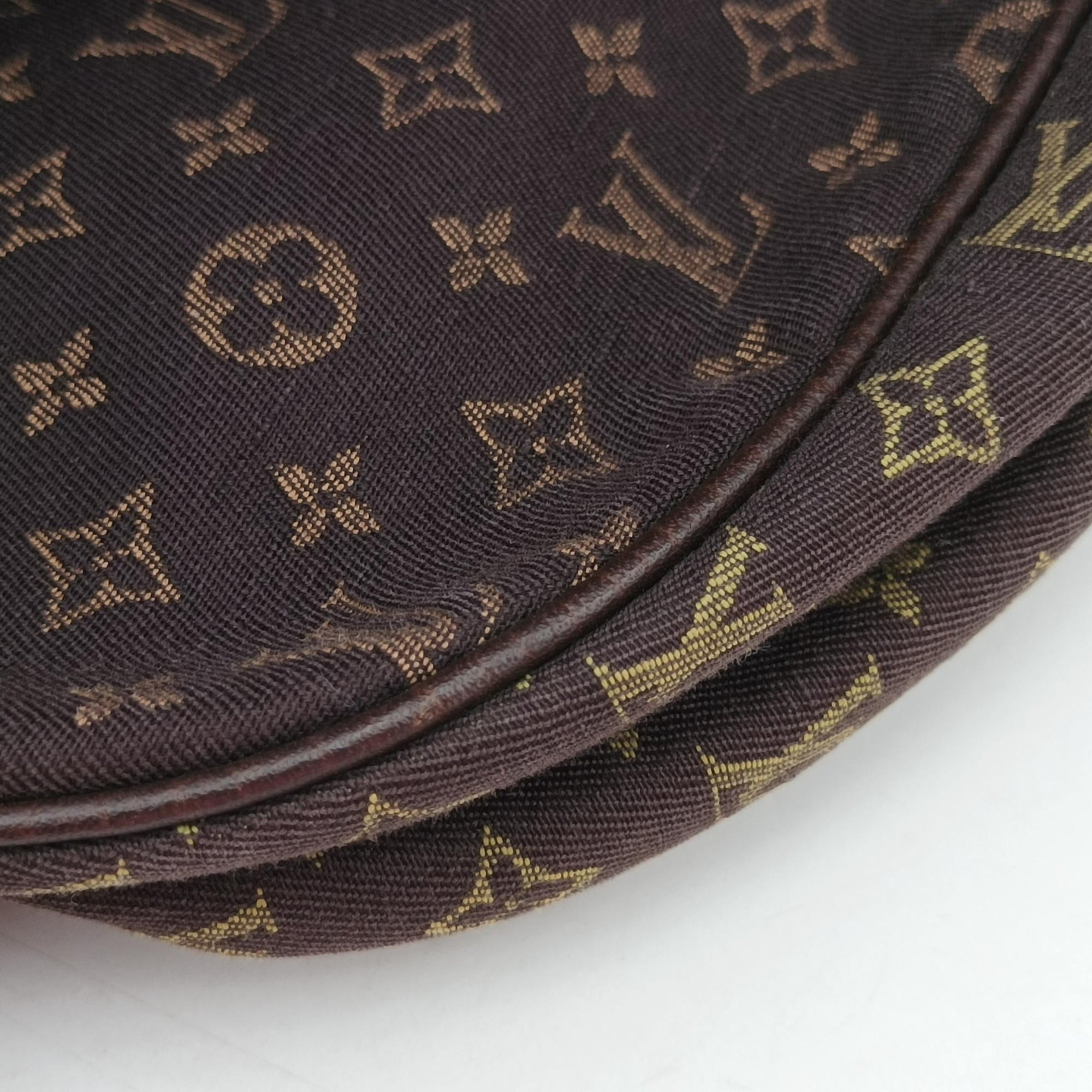 Monogram Mini Lin Saumur 30 Ebene Cotton × Linen × Leather M95227 MB0096モノグラム・ミニ・ラン ソミュール30 エベヌ コットン×リネン × レザー M95227 MB0096