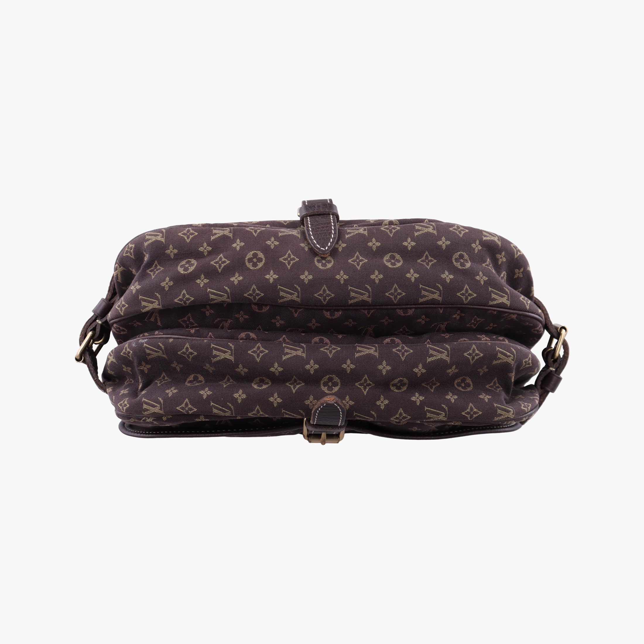 Monogram Mini Lin Saumur 30 Ebene Cotton × Linen × Leather M95227 MB0096モノグラム・ミニ・ラン ソミュール30 エベヌ コットン×リネン × レザー M95227 MB0096