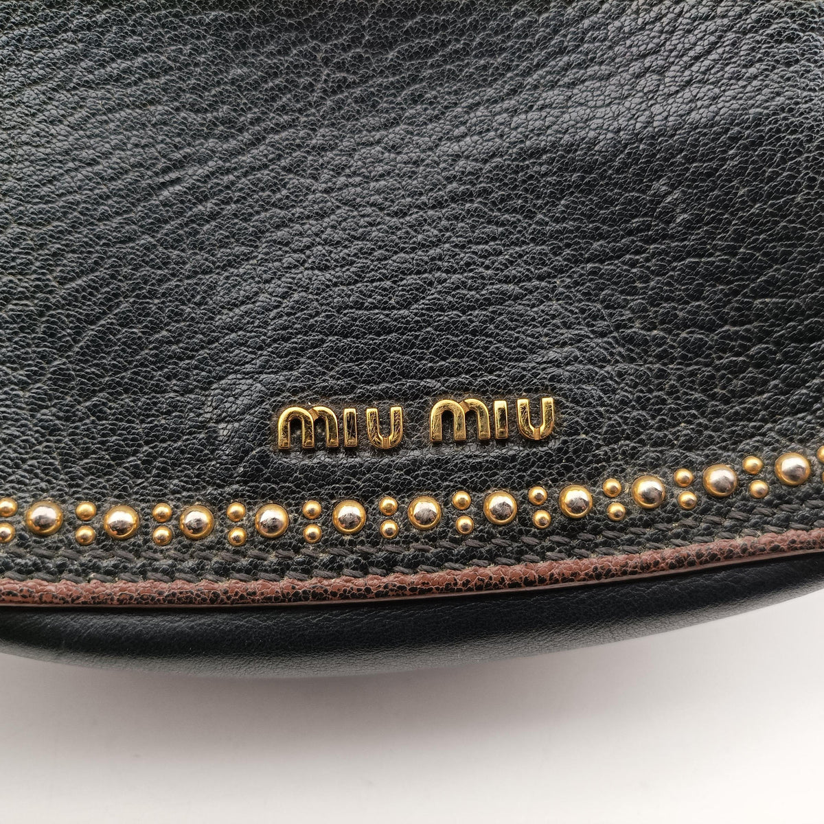 Miu Lady Black Leather 37ミュウレディ ブラック レザー 37