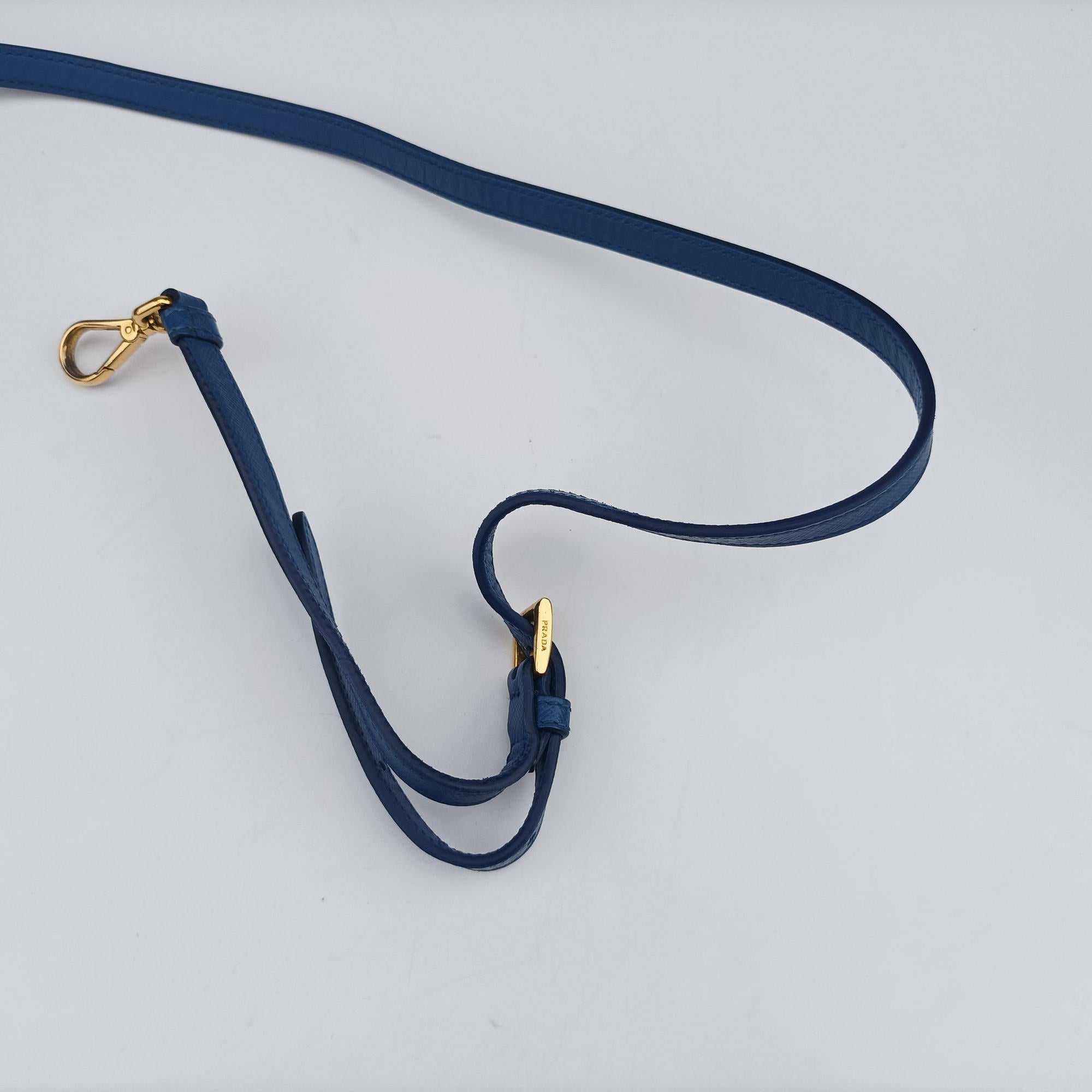 Pre-owned Prada Galleria Blue SAFFIANO Leather BN1801 shoulderbag | stylenewstar