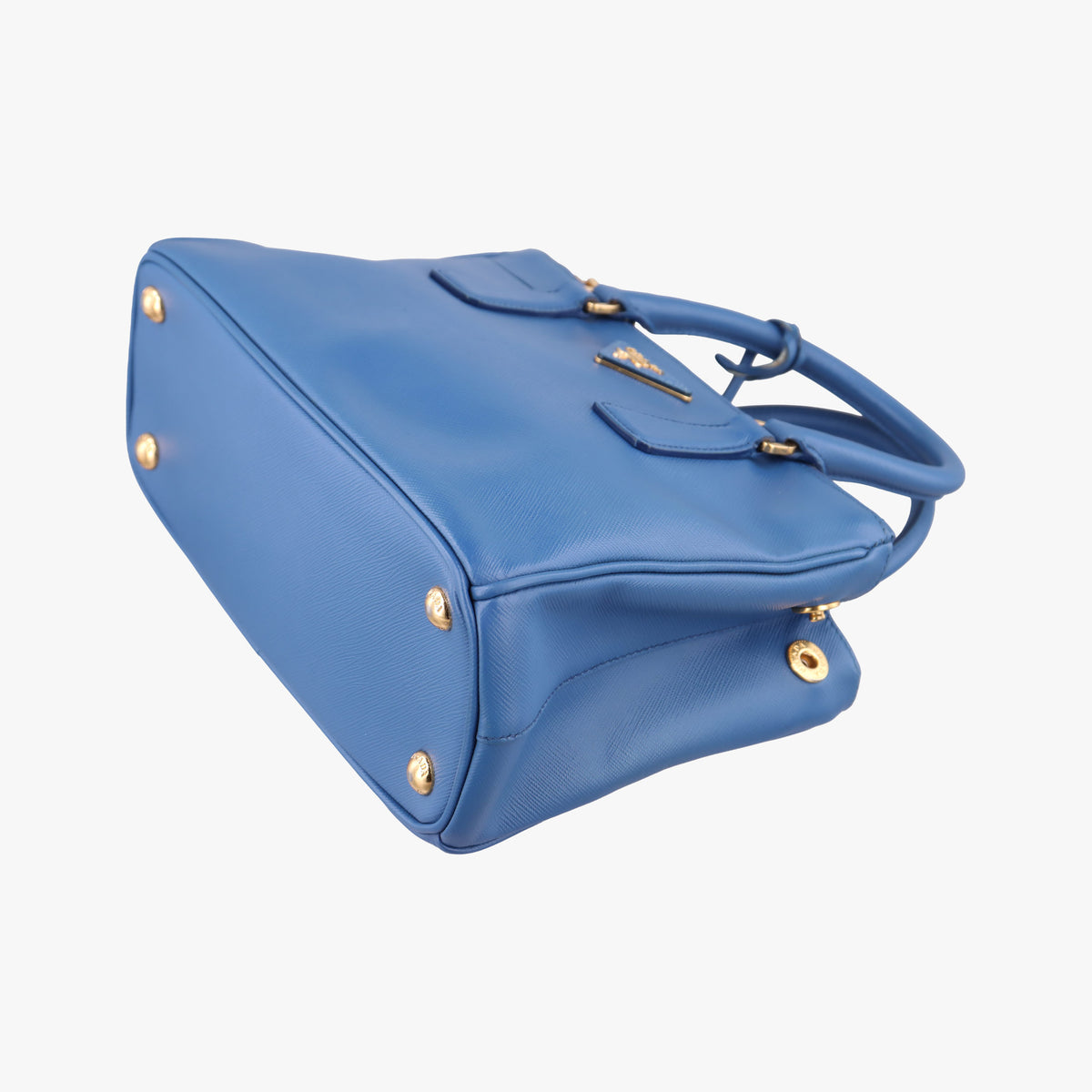 Pre-owned Prada Galleria Blue SAFFIANO Leather BN1801 shoulderbag | stylenewstar