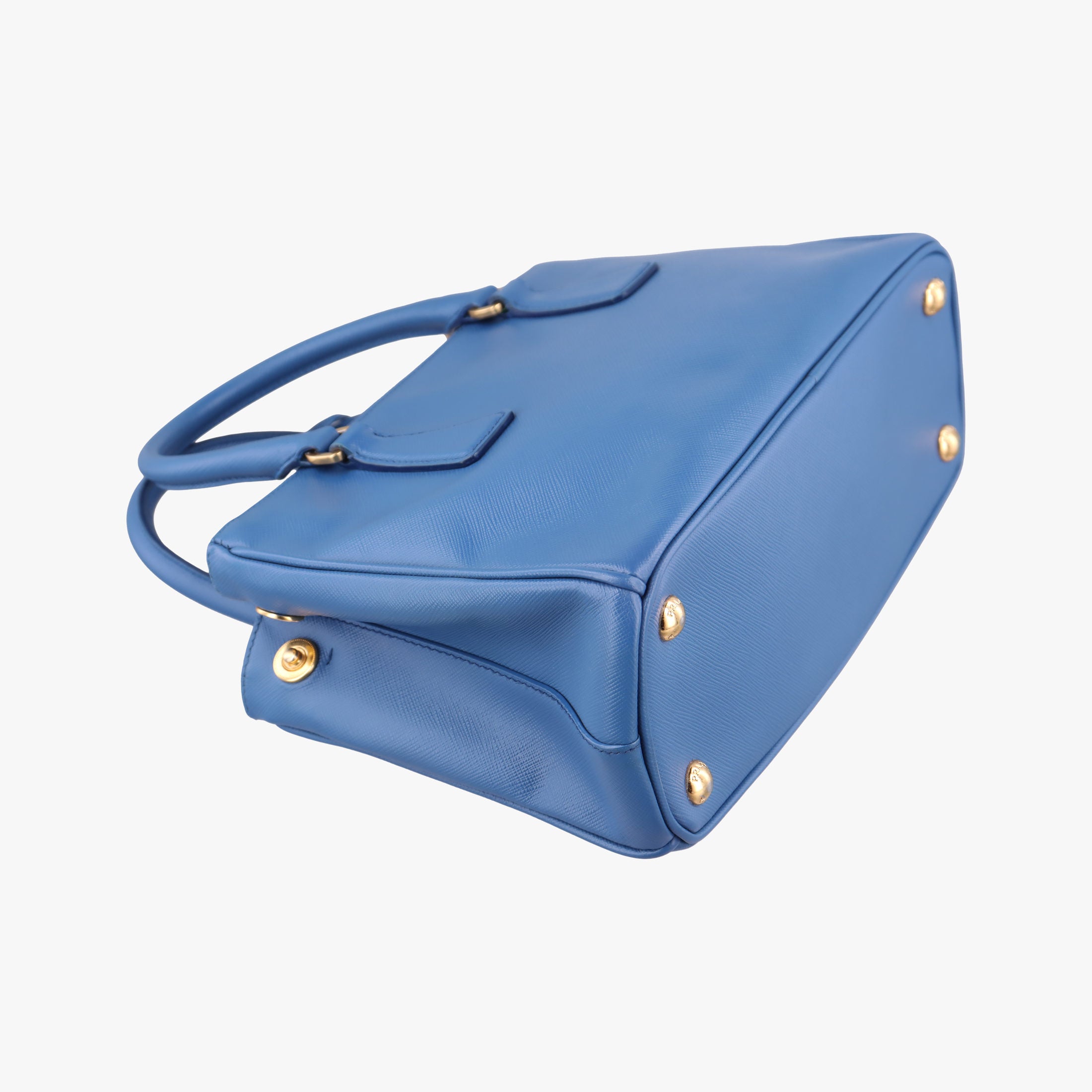 Pre-owned Prada Galleria Blue SAFFIANO Leather BN1801 shoulderbag | stylenewstar