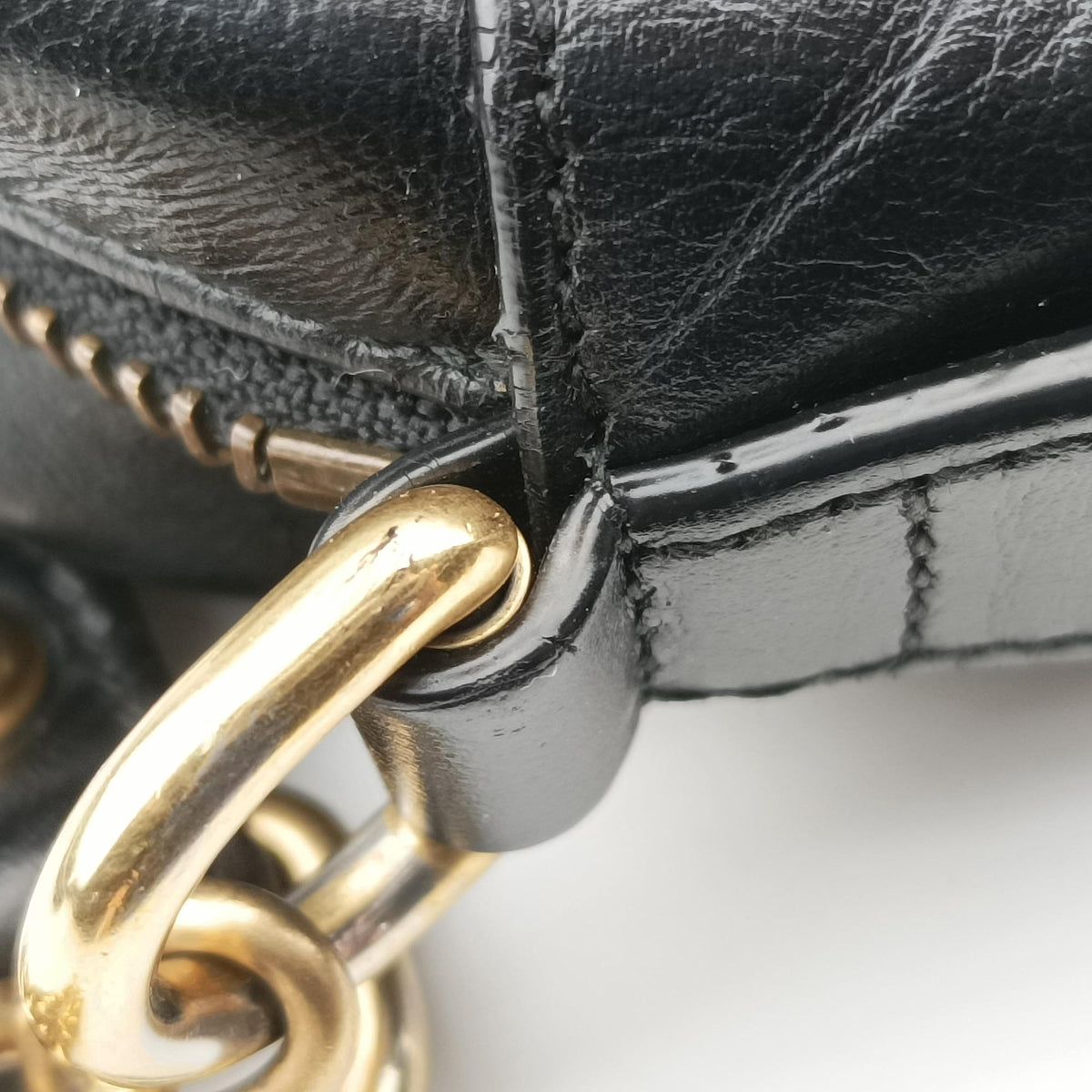 Pre-owned Gucci GG Marmont Black Leather 448065 shoulderbag | stylenewstar