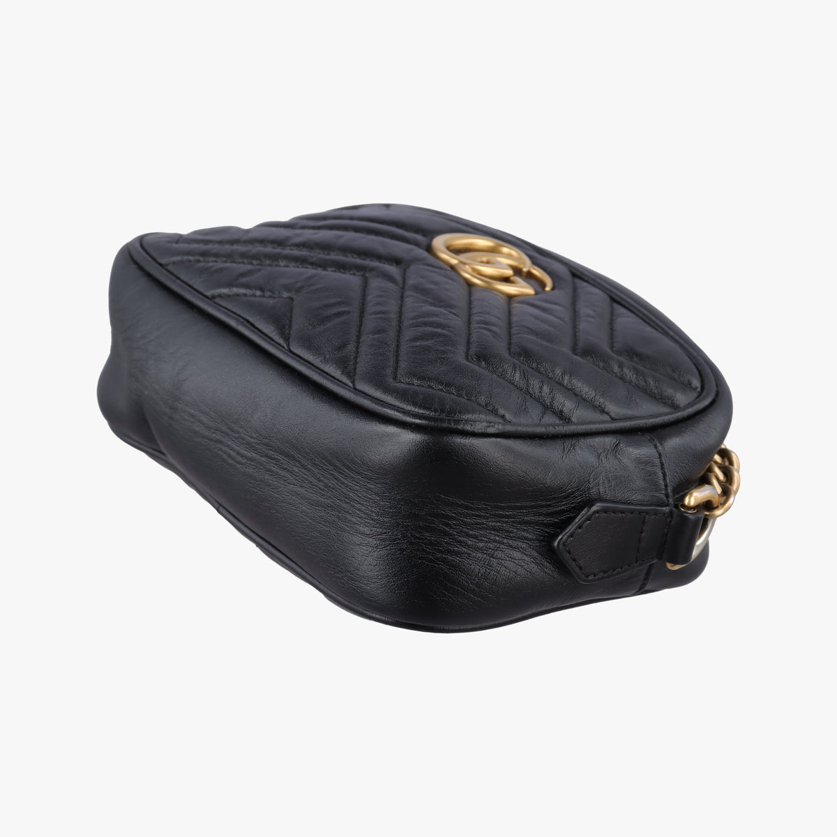 Pre-owned Gucci GG Marmont Black Leather 448065 shoulderbag | stylenewstar