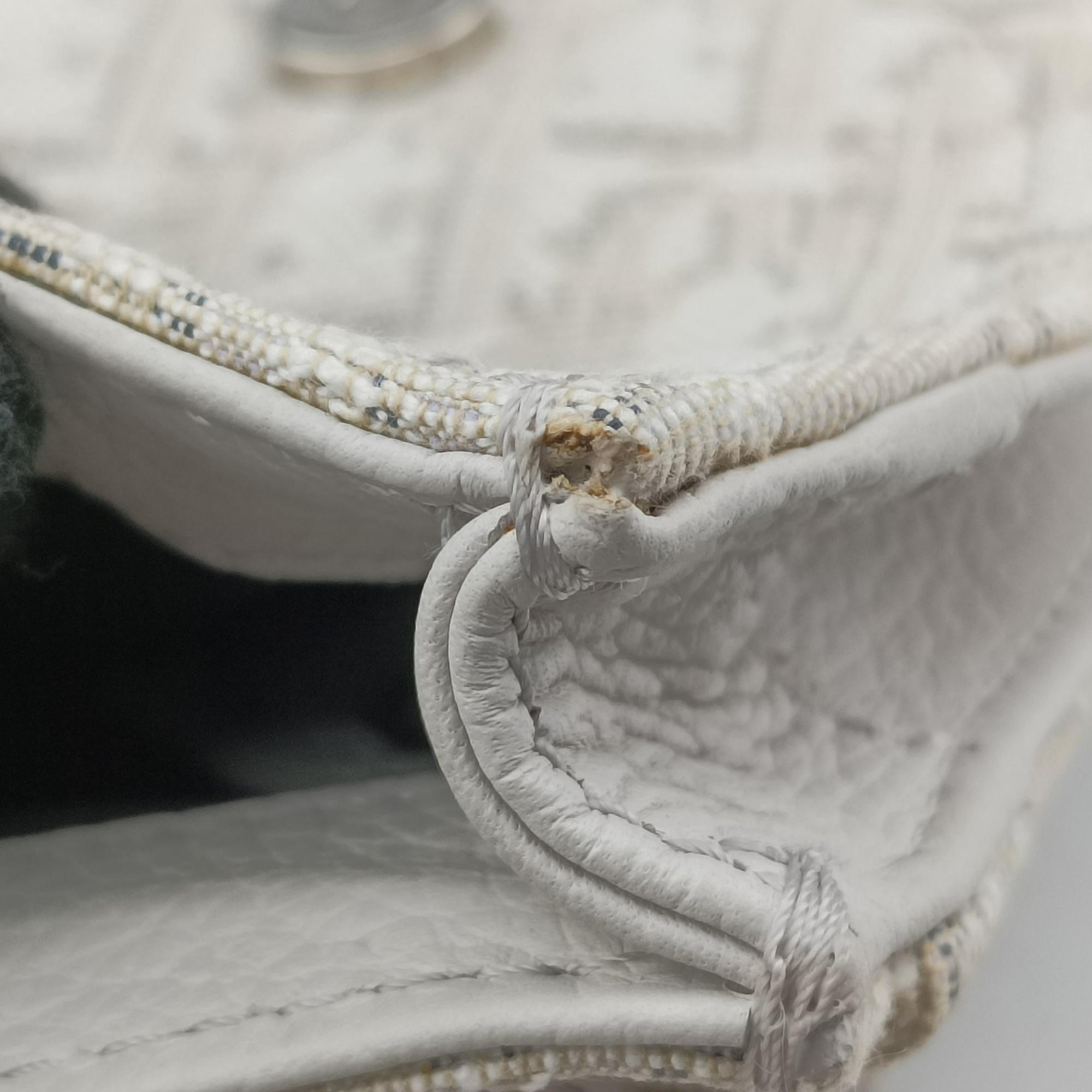 Saddle White Jacquard × Leather 07-BO-0242 IC Chipサドルバッグ ホワイト ジャガード×レザー 07-BO-0242 ICチップ