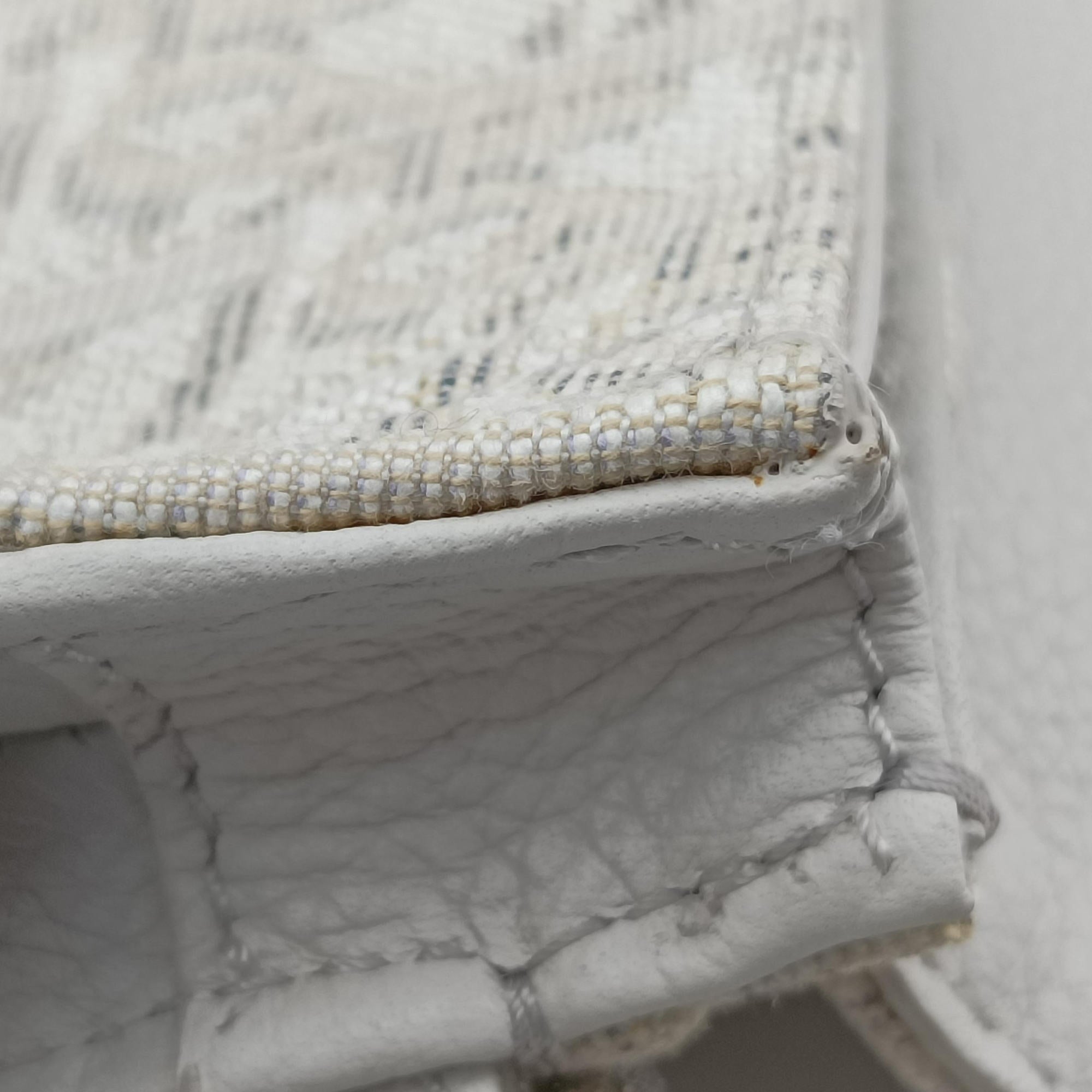 Saddle White Jacquard × Leather 07-BO-0242 IC Chipサドルバッグ ホワイト ジャガード×レザー 07-BO-0242 ICチップ
