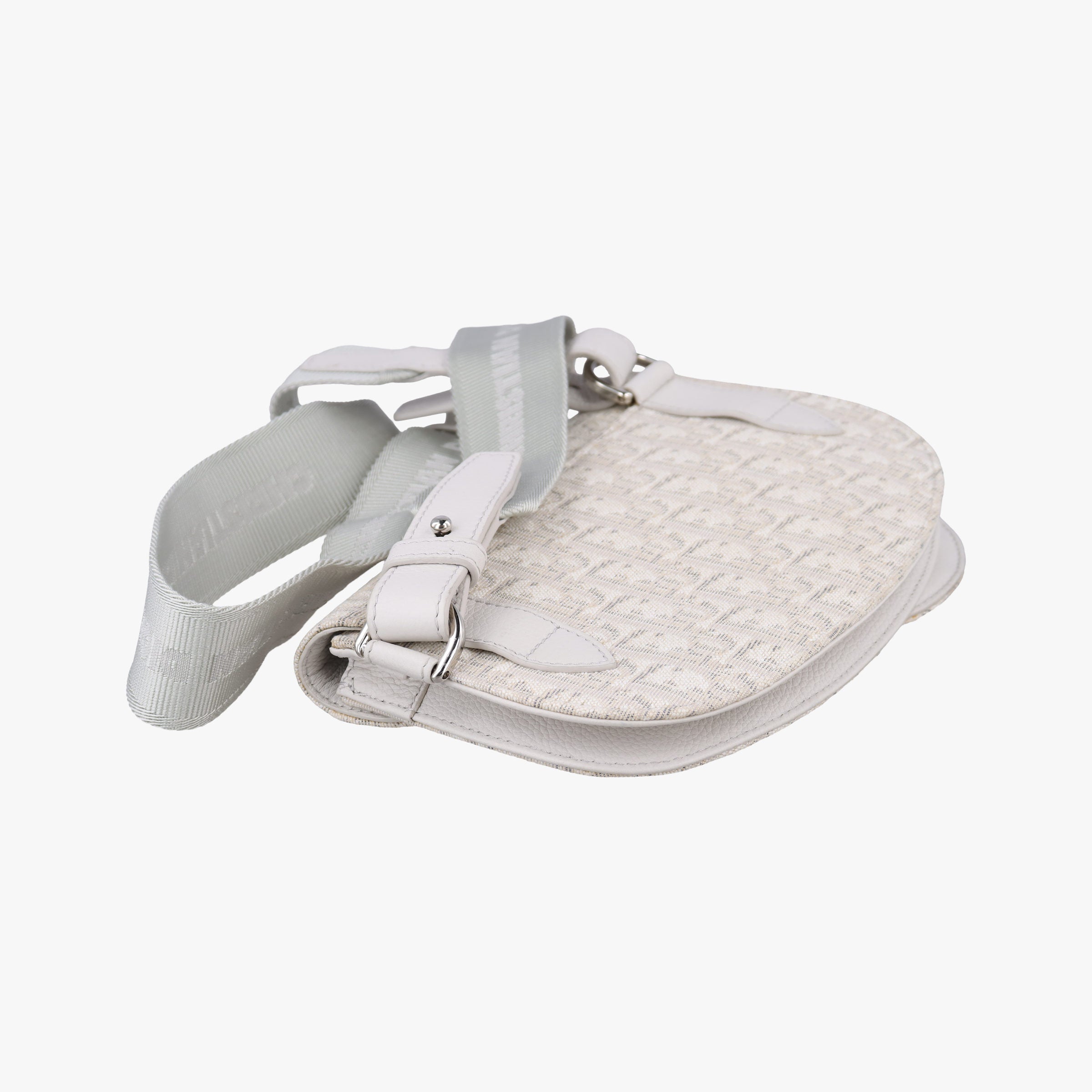 Saddle White Jacquard × Leather 07-BO-0242 IC Chipサドルバッグ ホワイト ジャガード×レザー 07-BO-0242 ICチップ