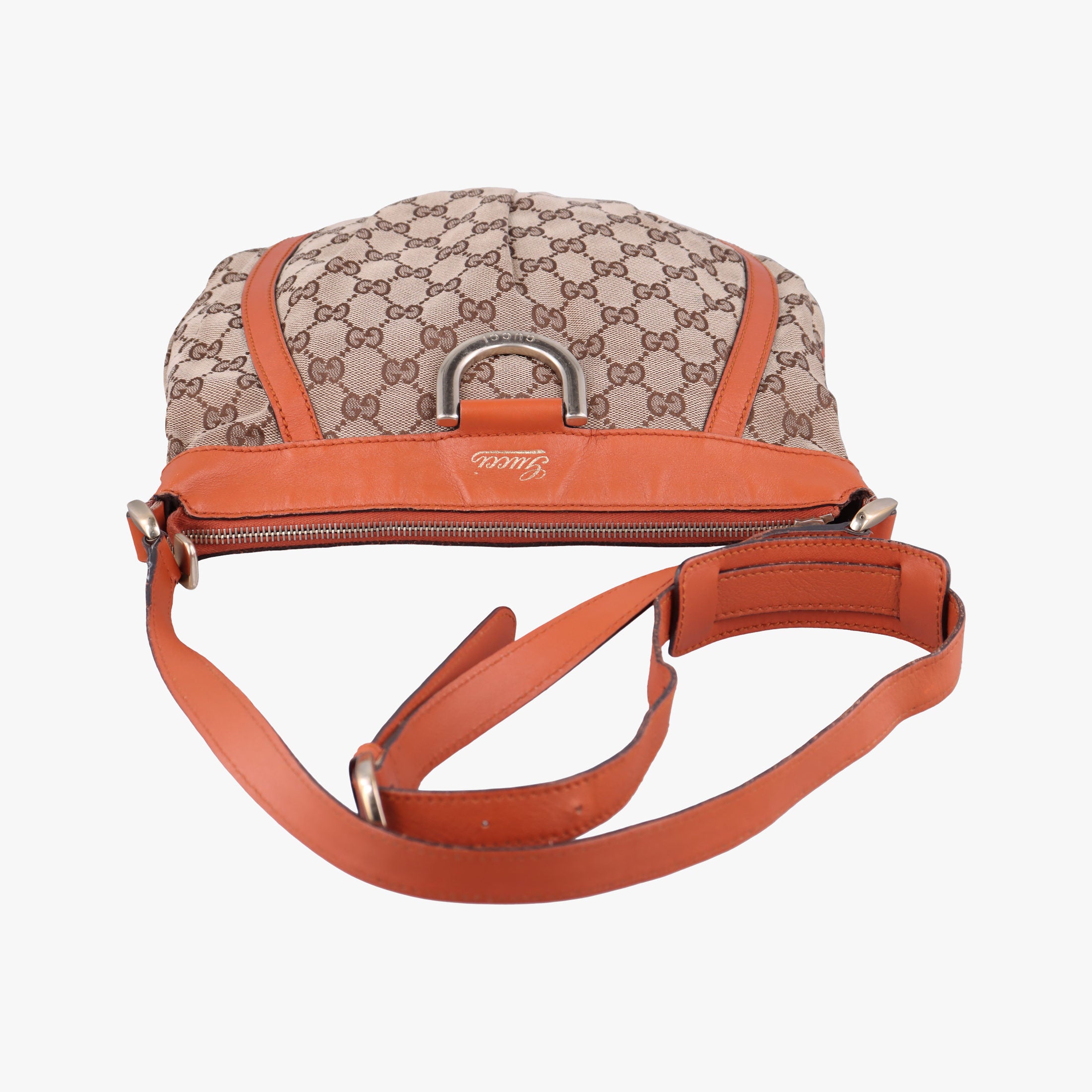 Abbey line Orange×Brown canvas×leather 203257 C5306519アビーライン オレンジ×ブラウン キャンバス×レザー 203257 C5306519