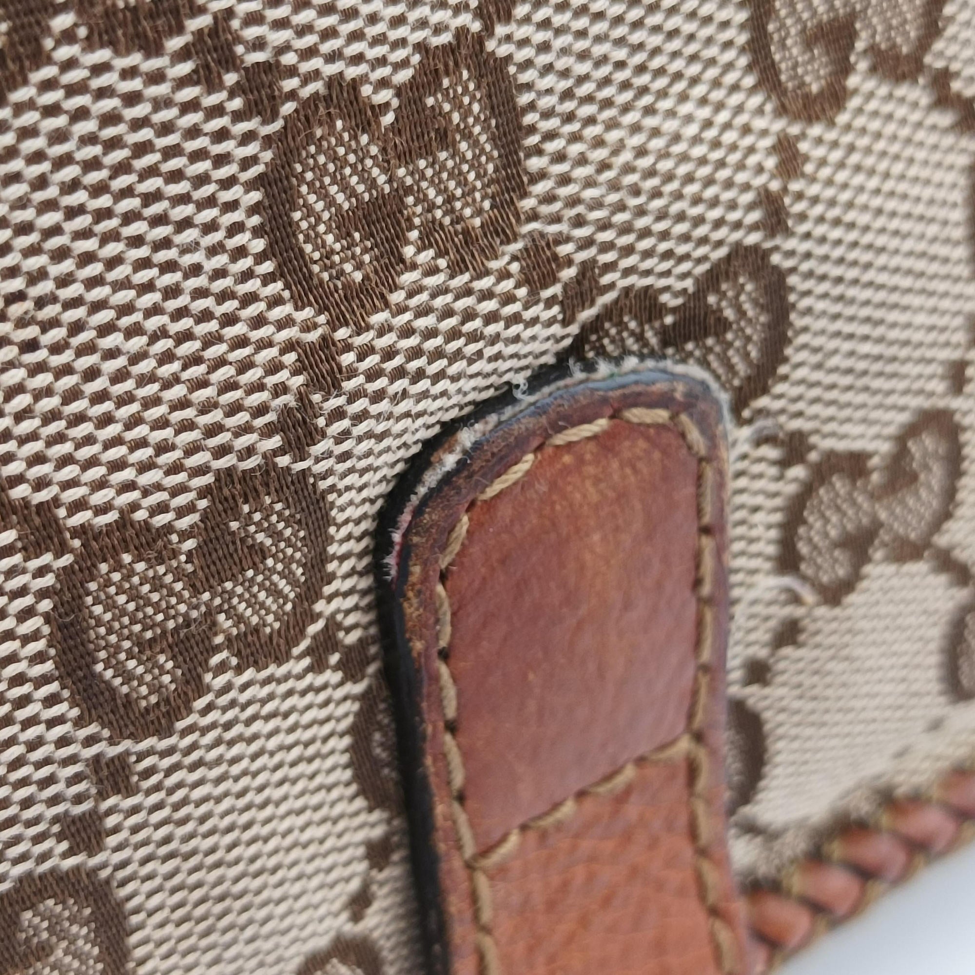 Secondhand Gucci Marrakech Messenger Beige x Brown canvas x Leather 257024 shoulderbag | stylenewstar