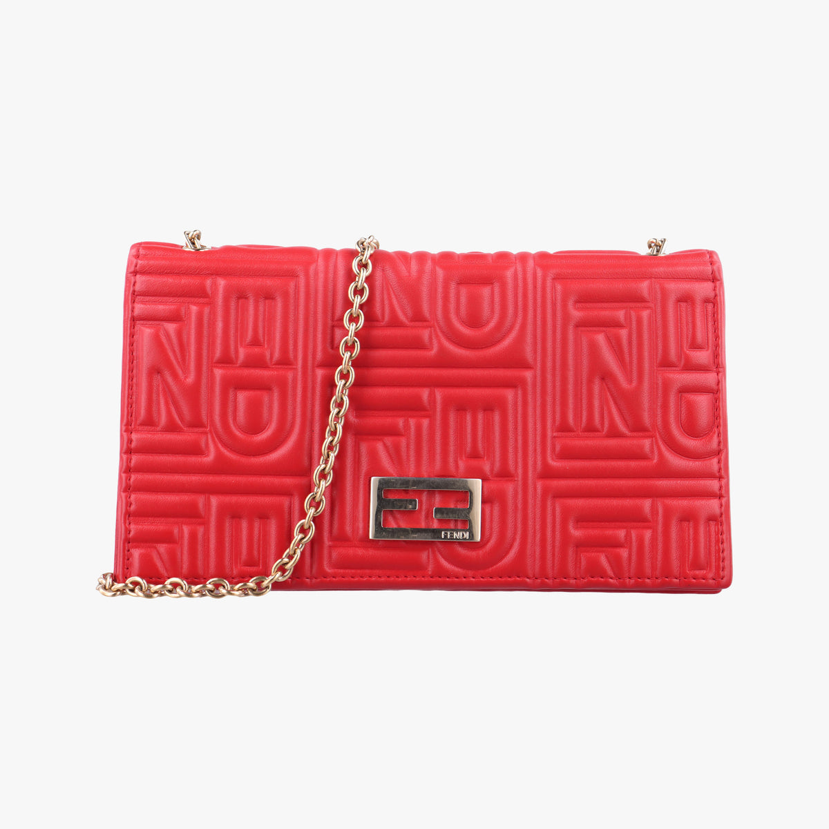Embossed Logo Red lambskin 8M0219 2266 8M0219 YMY 088エンボス ロゴ レッド ラムスキン 8M0219 2266 8M0219 YMY 088