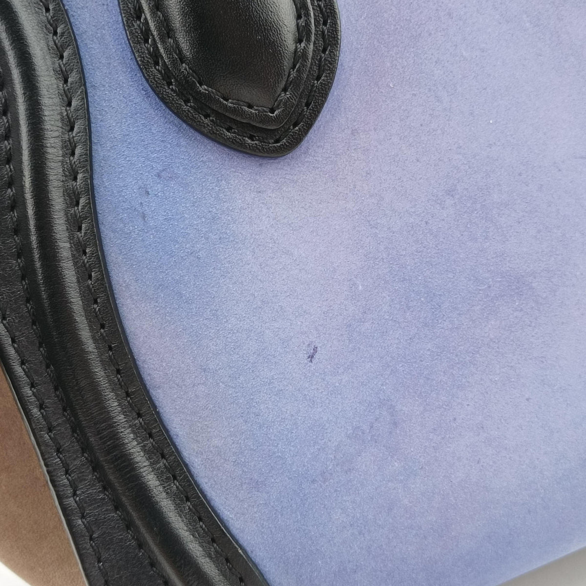 luggage nano shopper Blue×Black×Beige Leather×Suede F-ZP-0142ラゲージナノショッパー ブルー×ブラック×ベージュ レザー×スエード F-ZP-0142