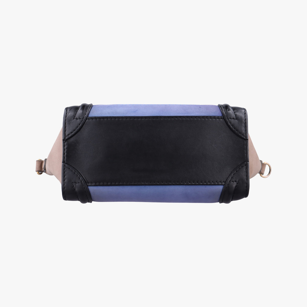 luggage nano shopper Blue×Black×Beige Leather×Suede F-ZP-0142ラゲージナノショッパー ブルー×ブラック×ベージュ レザー×スエード F-ZP-0142
