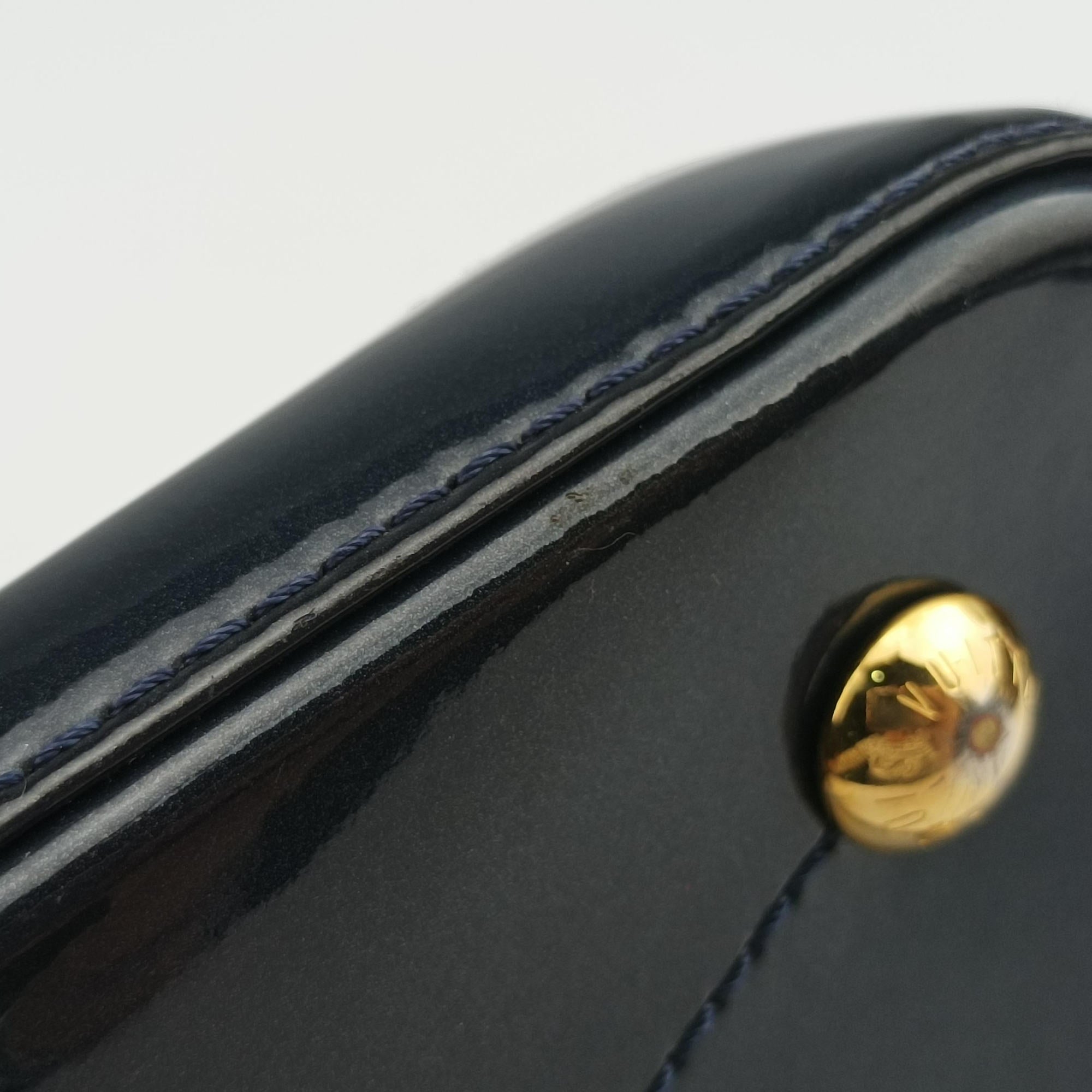 Pre-owned Louis Vuitton Miroir Alma BB MARINE Vernis M54705 shoulderbag | stylenewstar